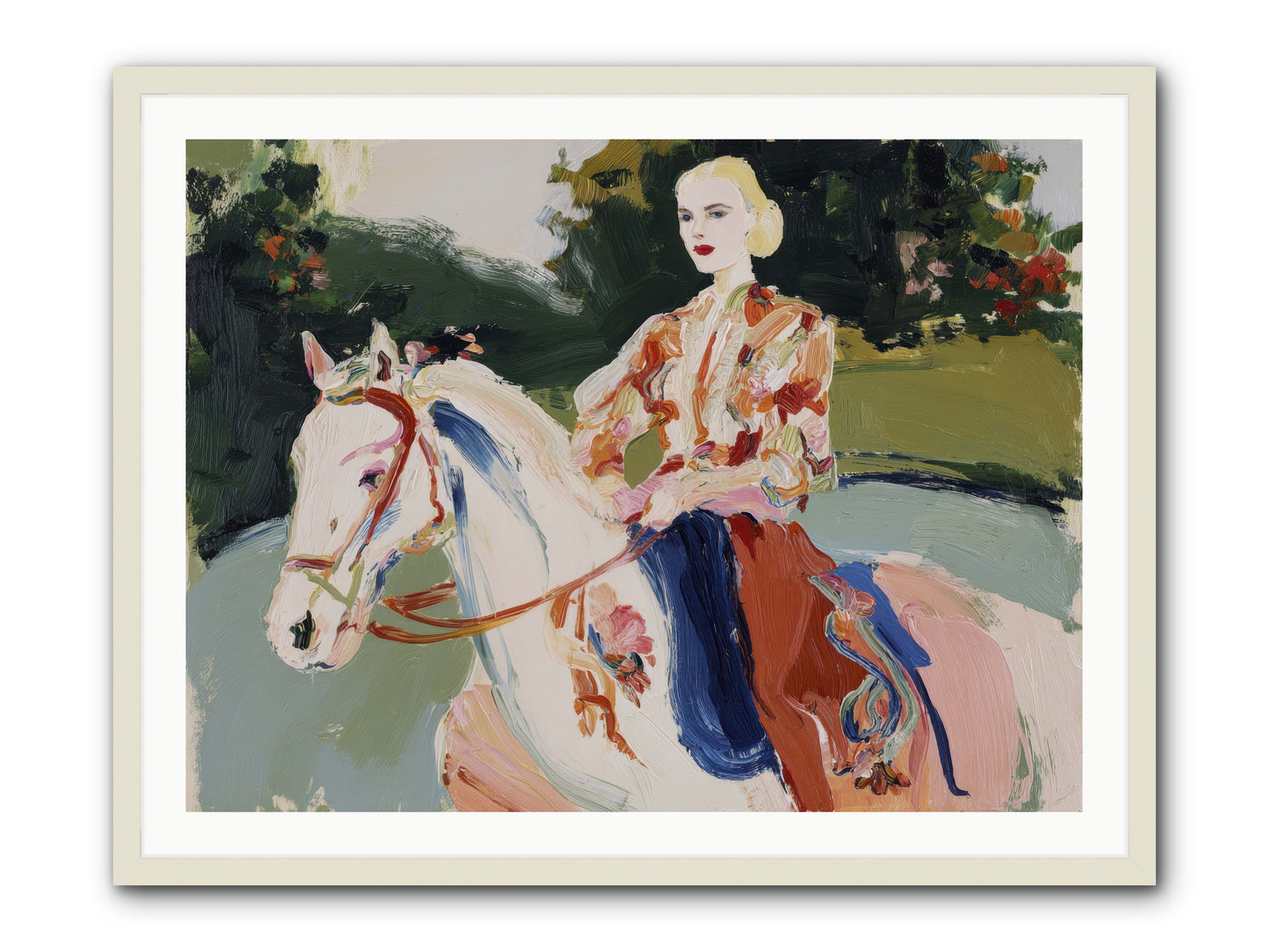 Sunday Soulmate -- Framed Print - White 40x30