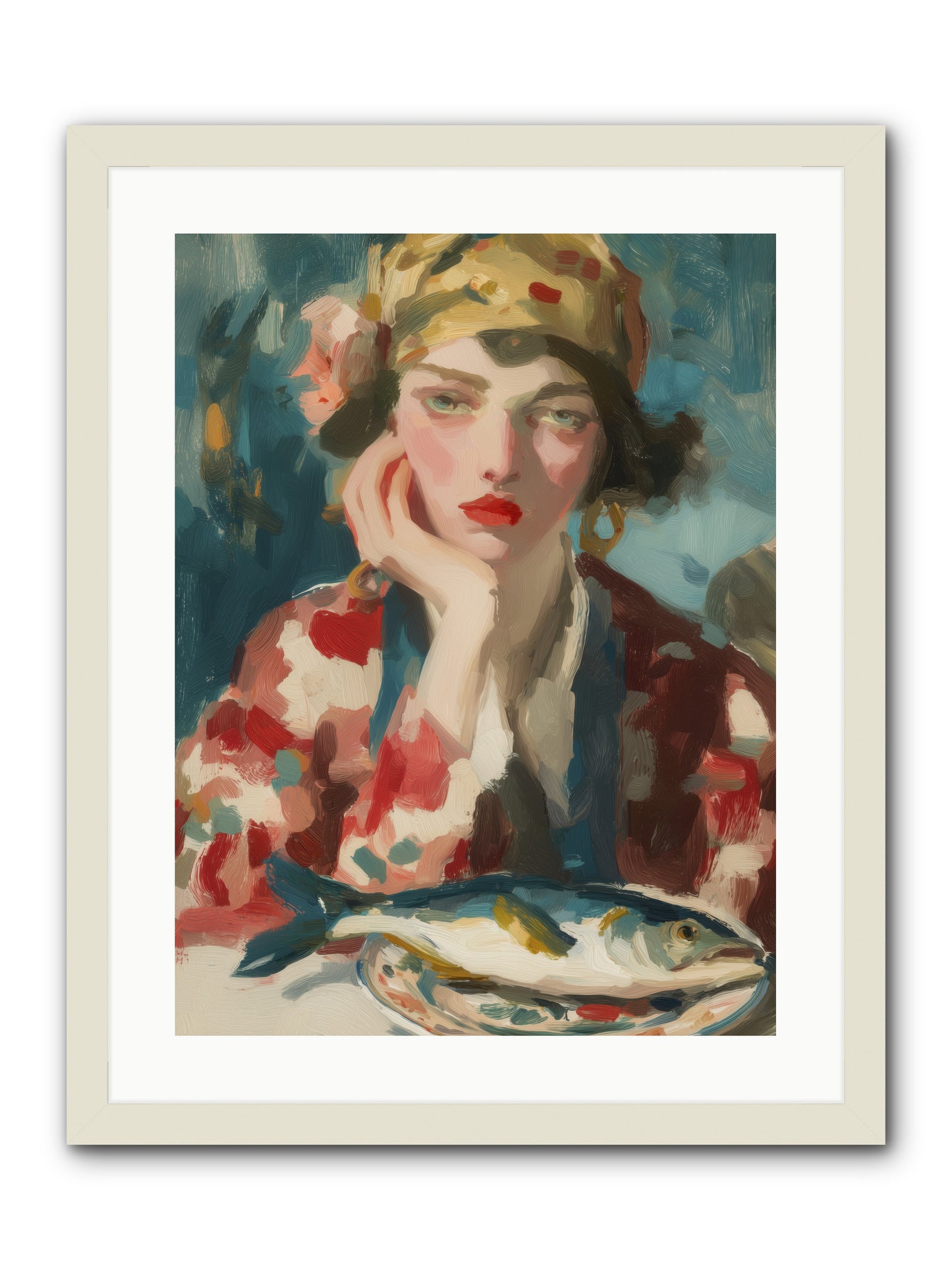 Sunday Traditions -- Framed Print - White 18x24