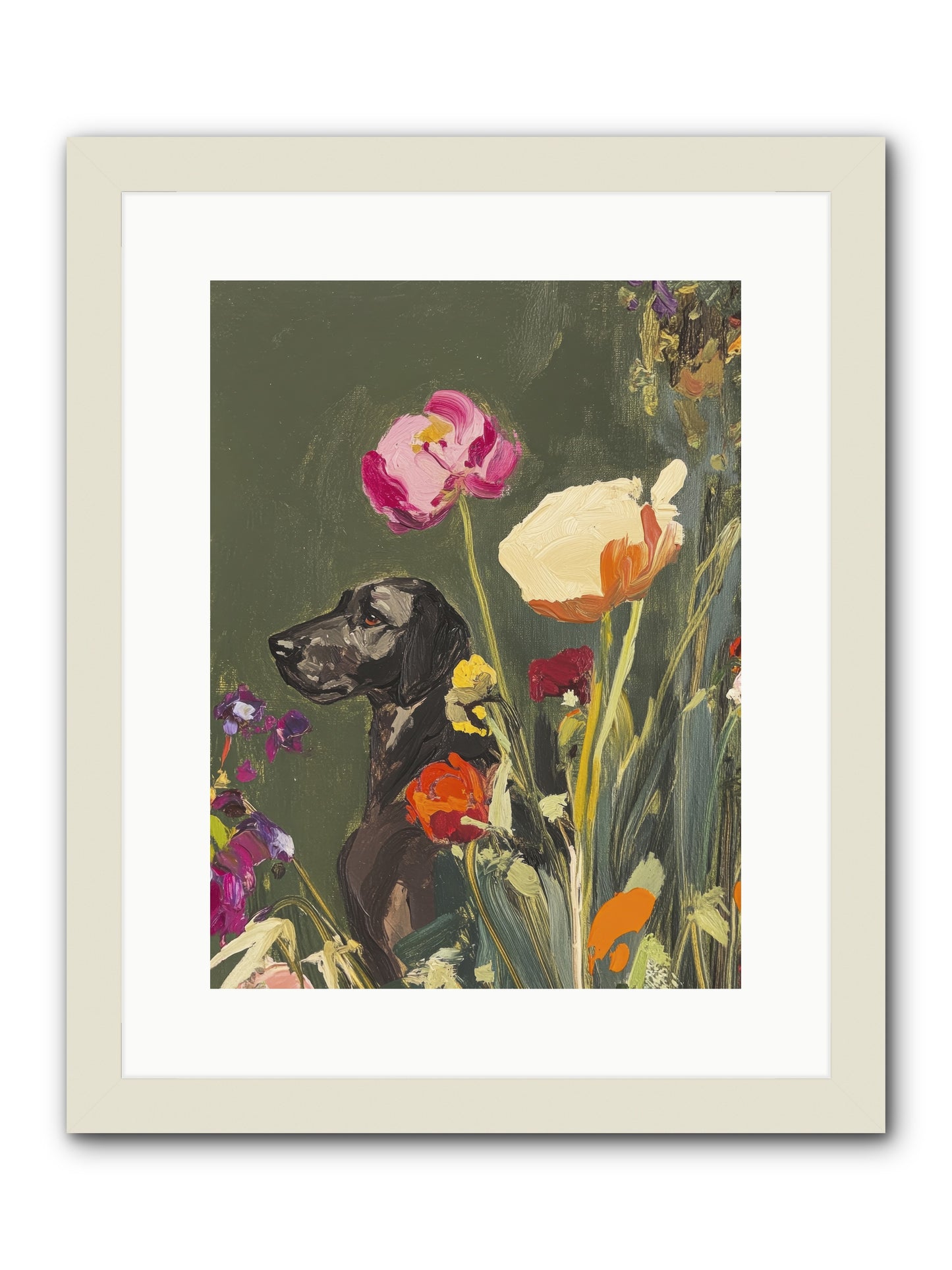 Sunday's Sweet Boy -- Framed Print - White 12x16