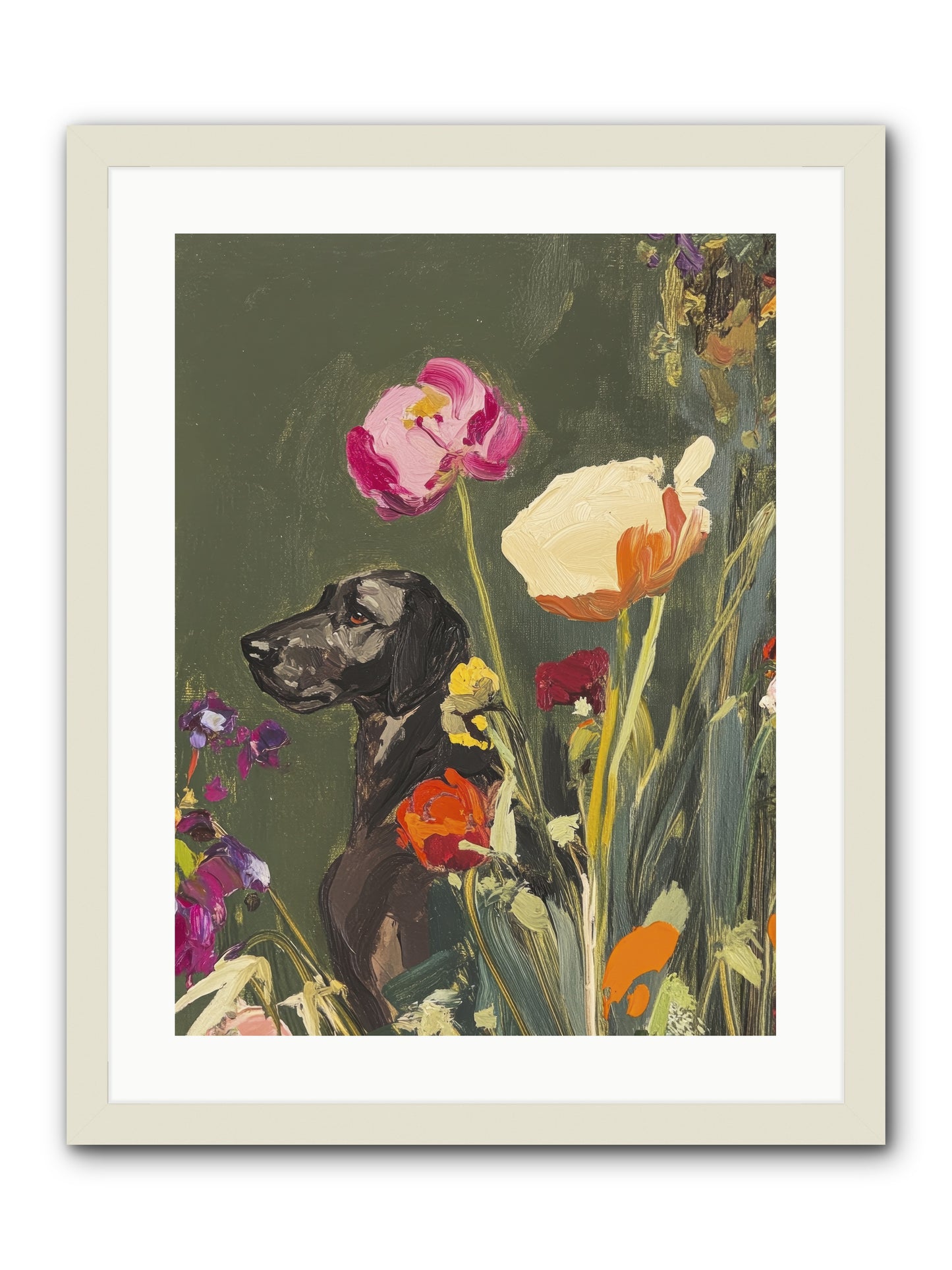 Sunday's Sweet Boy -- Framed Print - White 18x24