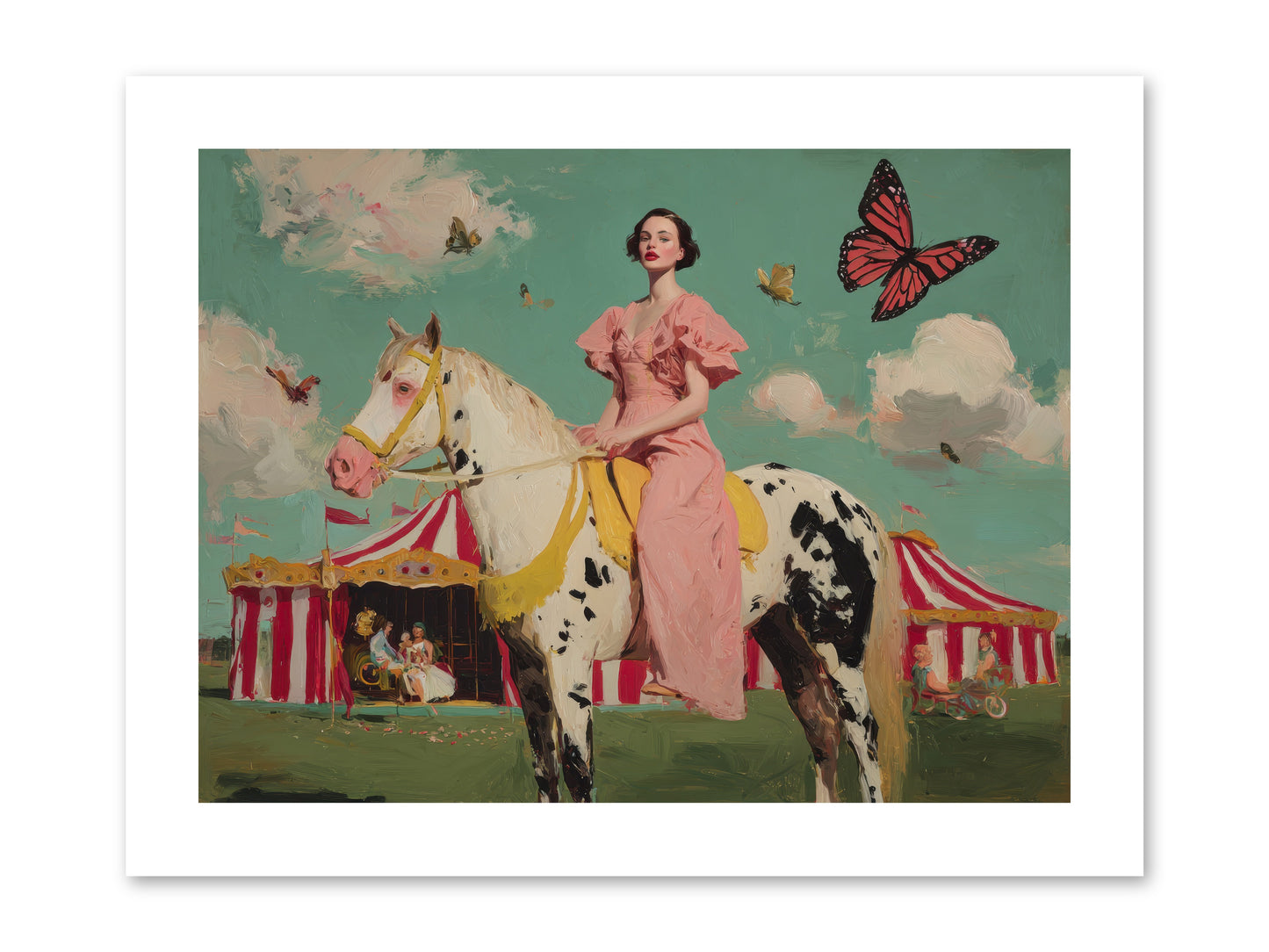 Sundown Carousel-REZ -- Paper Print 12x9