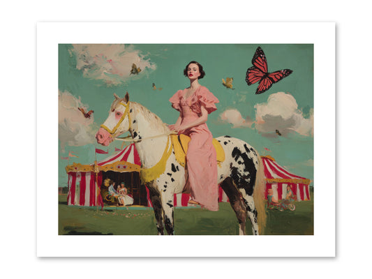 Sundown Carousel-REZ -- Paper Print 12x9