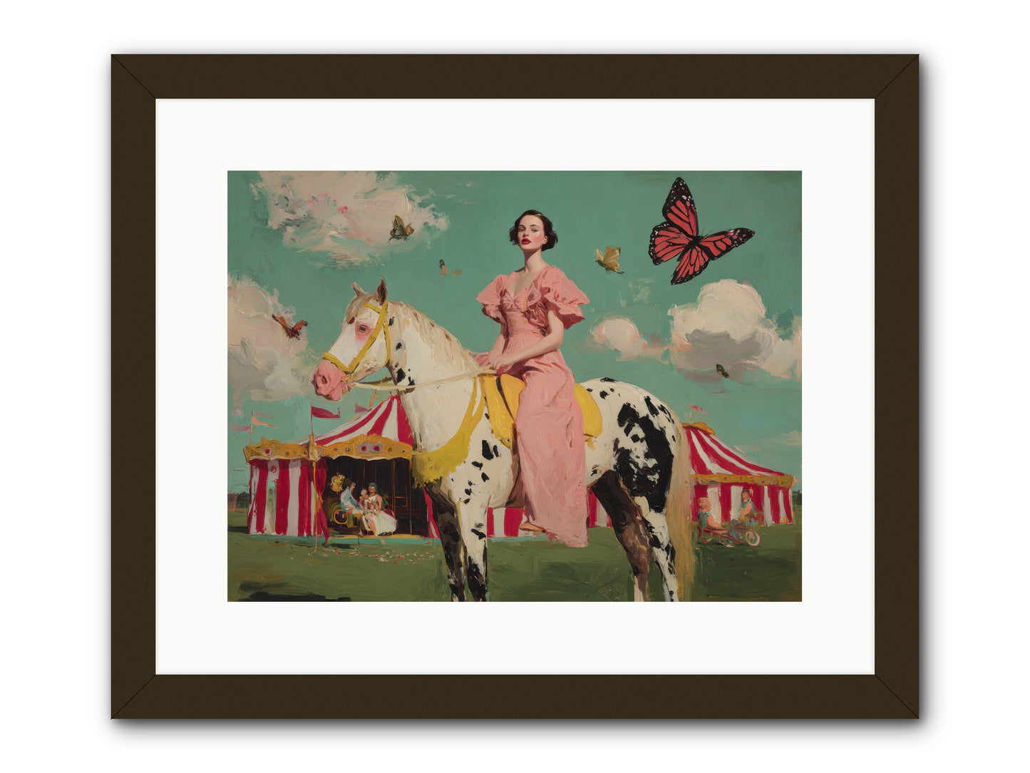 Sundown Carousel-REZ -- Framed Print - Black 16x12
