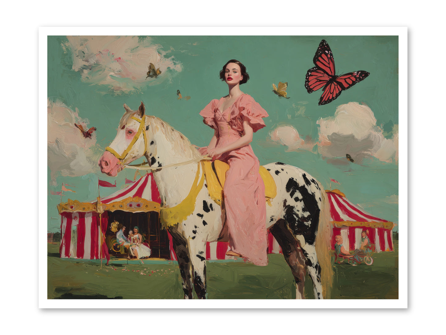 Sundown Carousel-REZ -- Loose Canvas Print 40x30