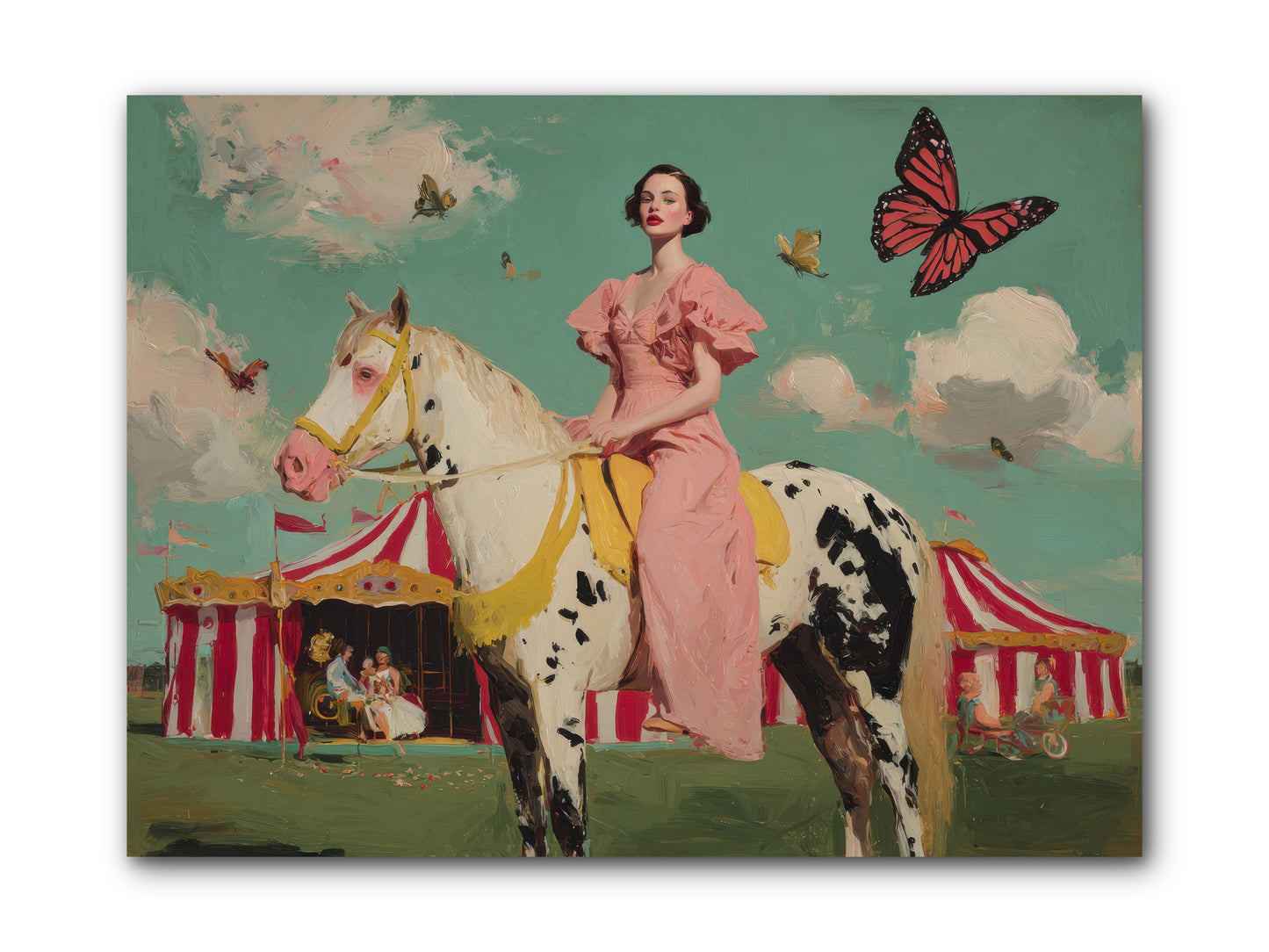 Sundown Carousel-REZ -- Wrapped Canvas 12x9