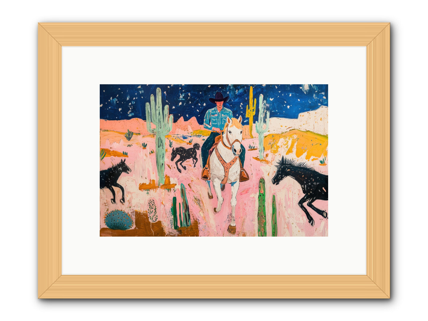 Sundown Ridge -- Framed Print - Natural 12x8