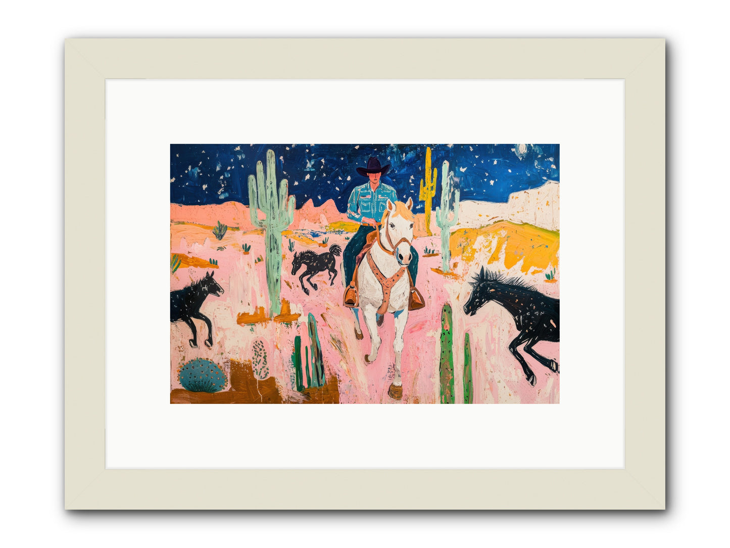 Sundown Ridge -- Framed Print - White 12x8