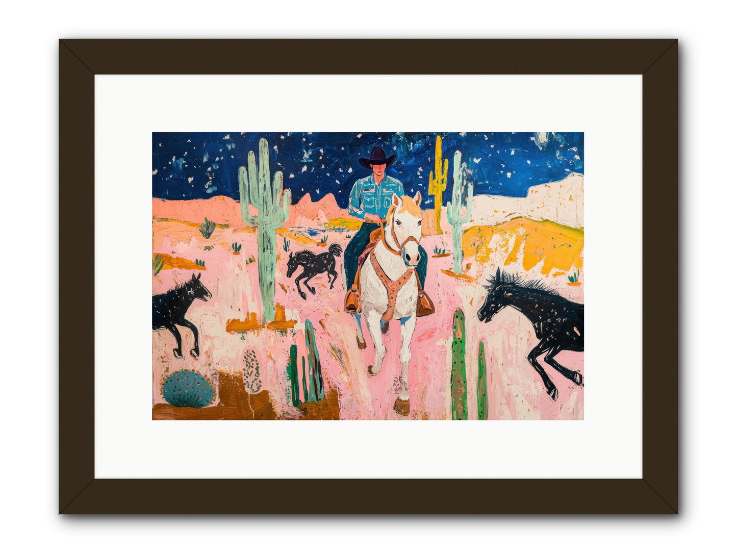 Sundown Ridge -- Framed Print - Black 15x10