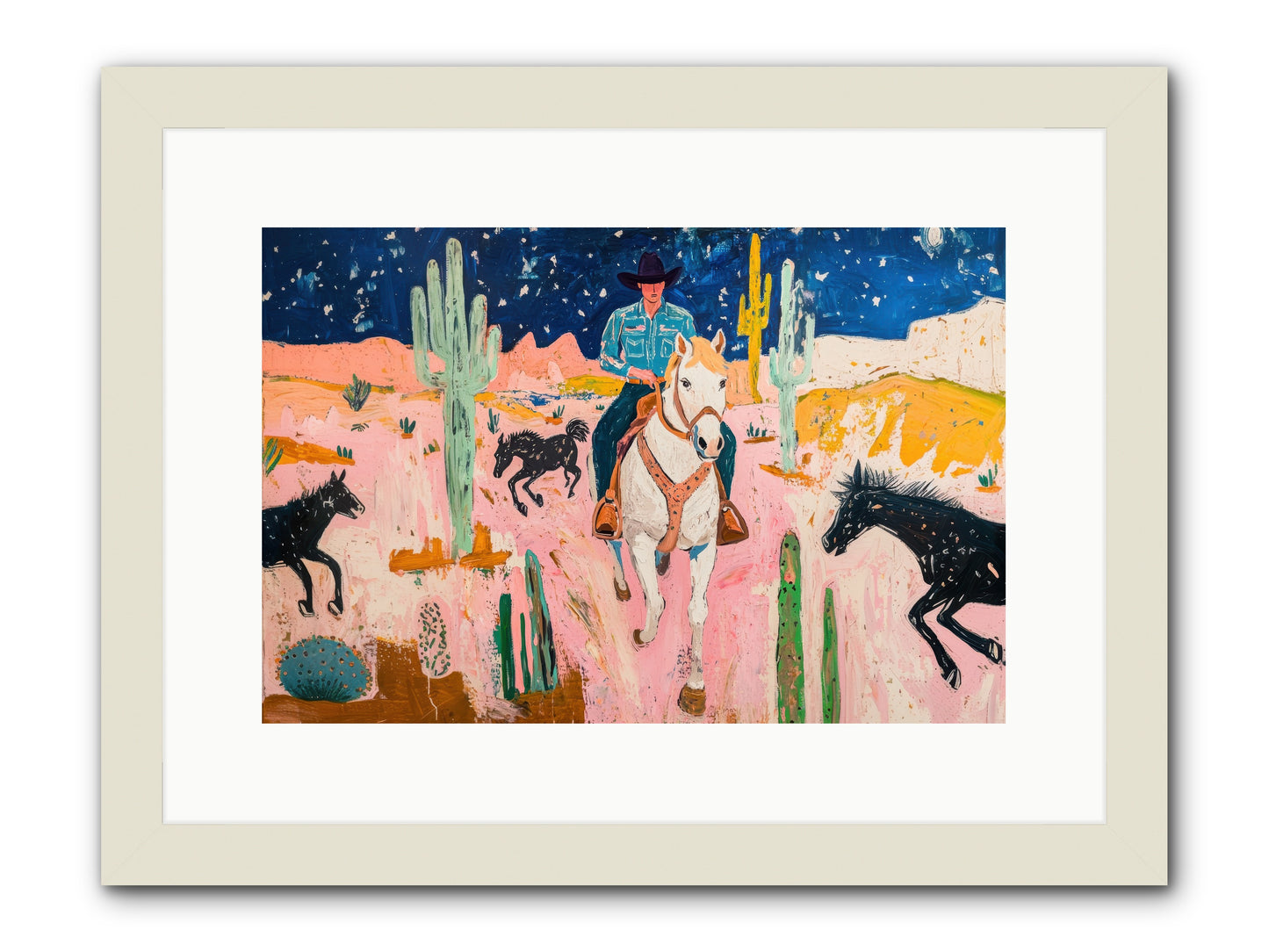 Sundown Ridge -- Framed Print - White 15x10