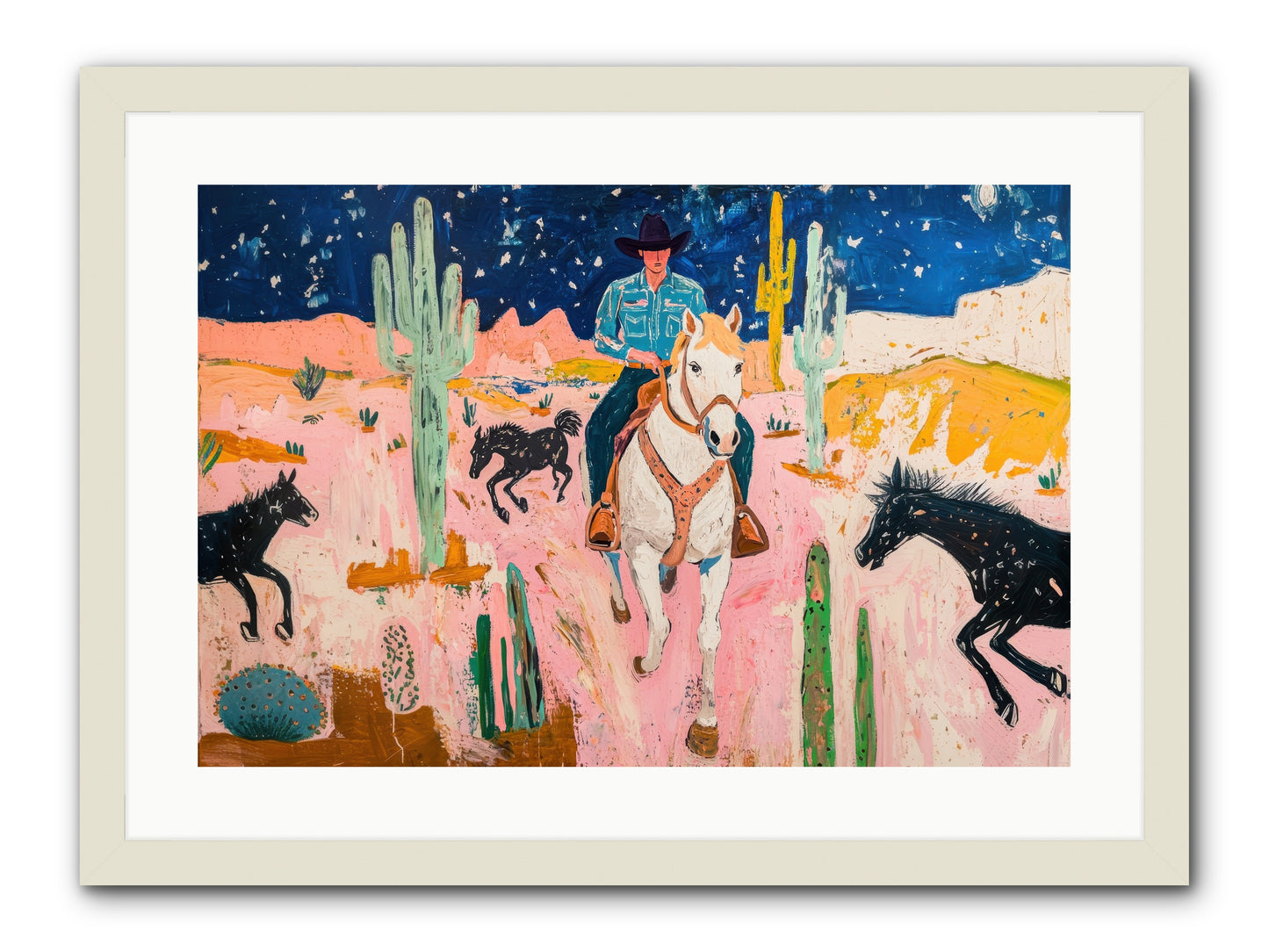 Sundown Ridge -- Framed Print - White 24x16
