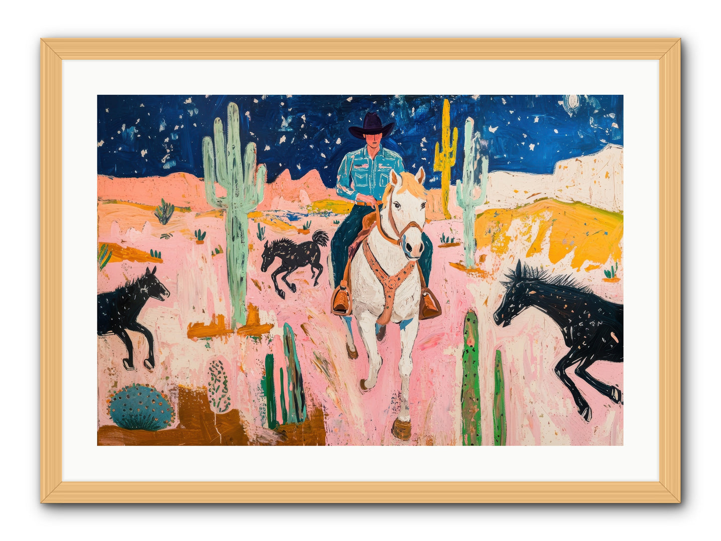 Sundown Ridge -- Framed Print - Natural 30x20