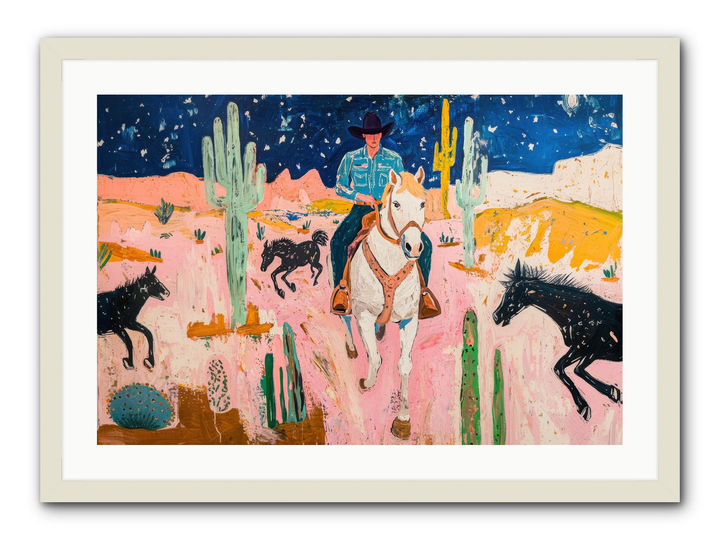 Sundown Ridge -- Framed Print - White 30x20
