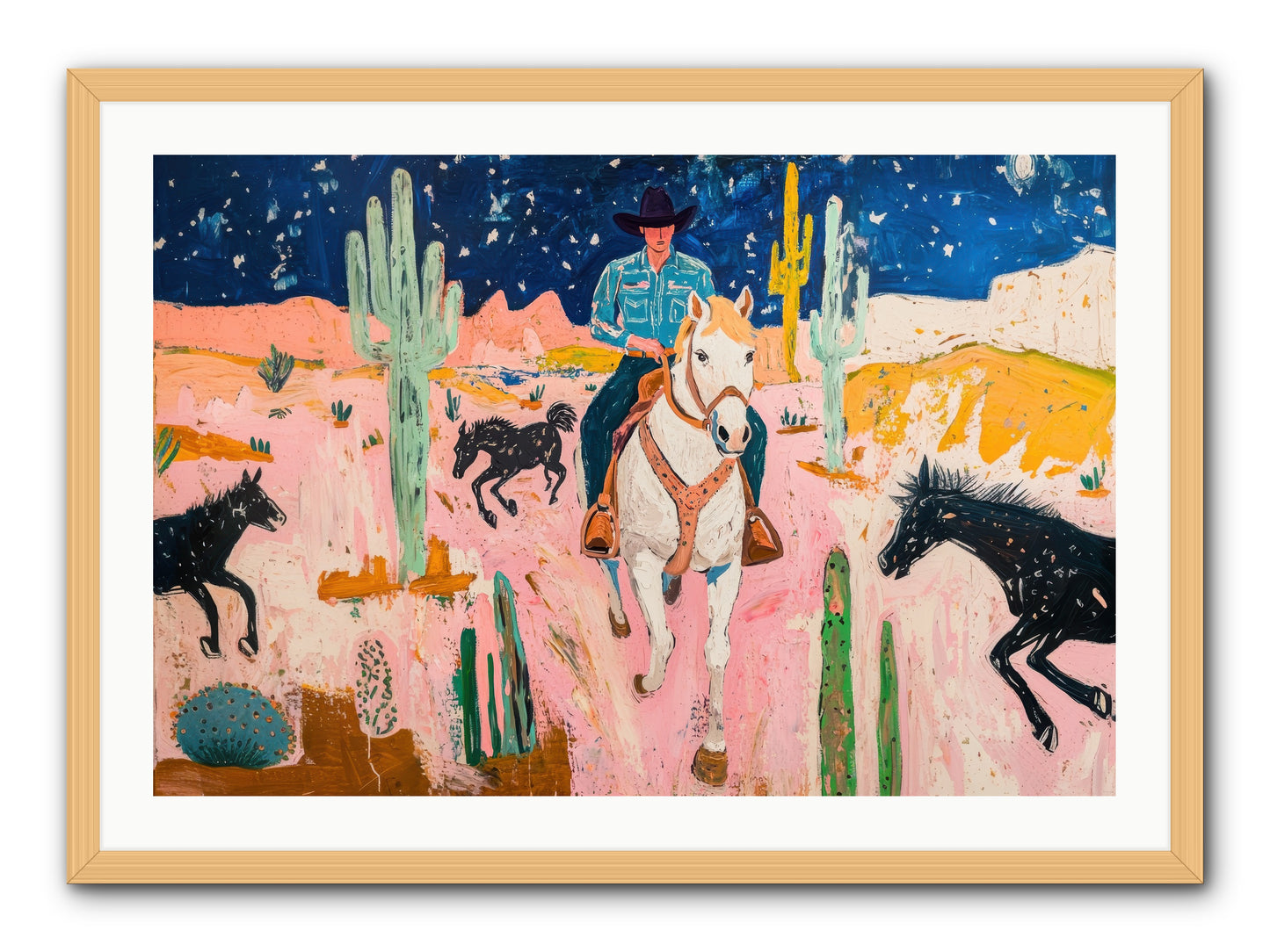 Sundown Ridge -- Framed Print - Natural 36x24