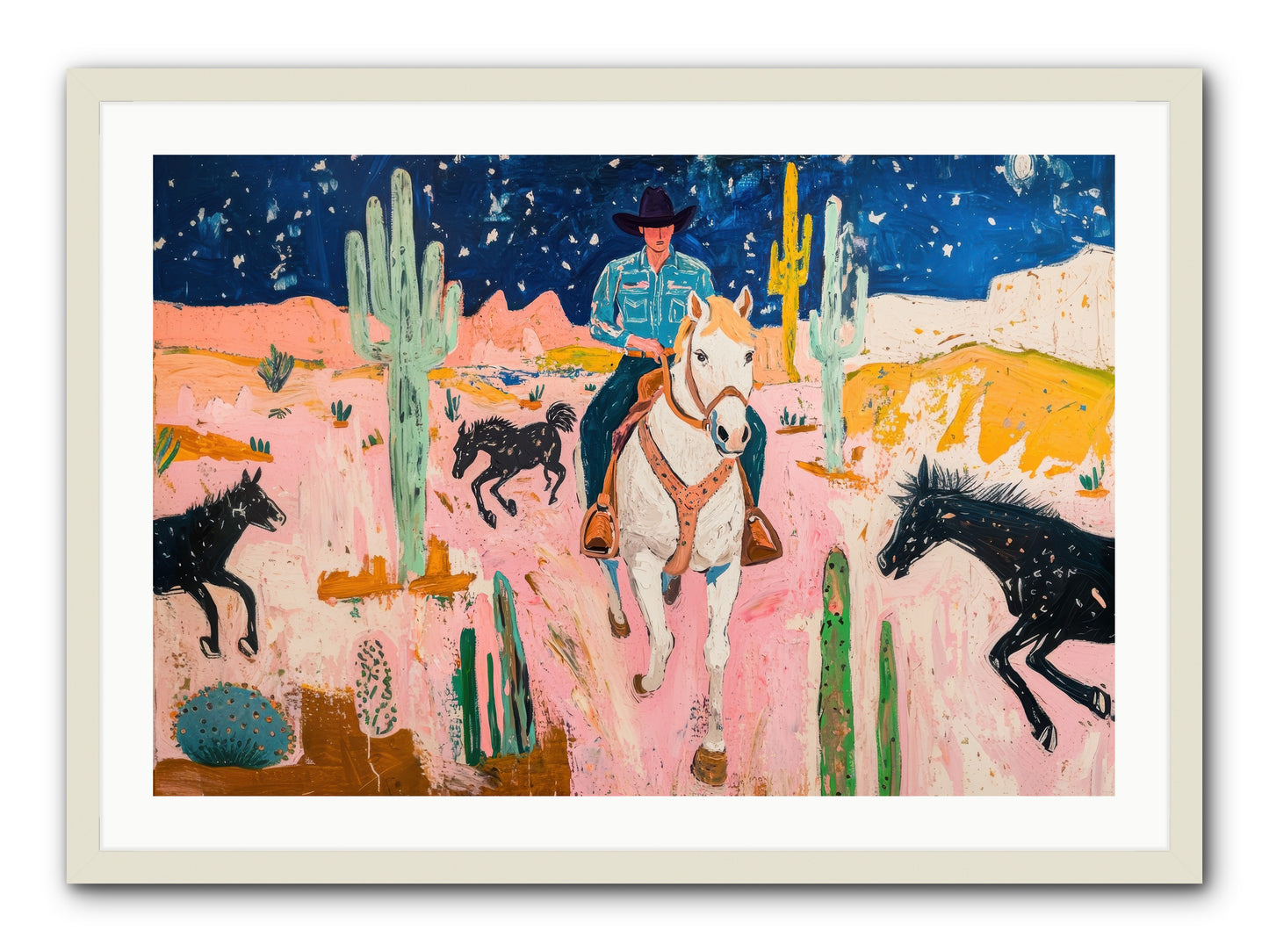 Sundown Ridge -- Framed Print - White 36x24
