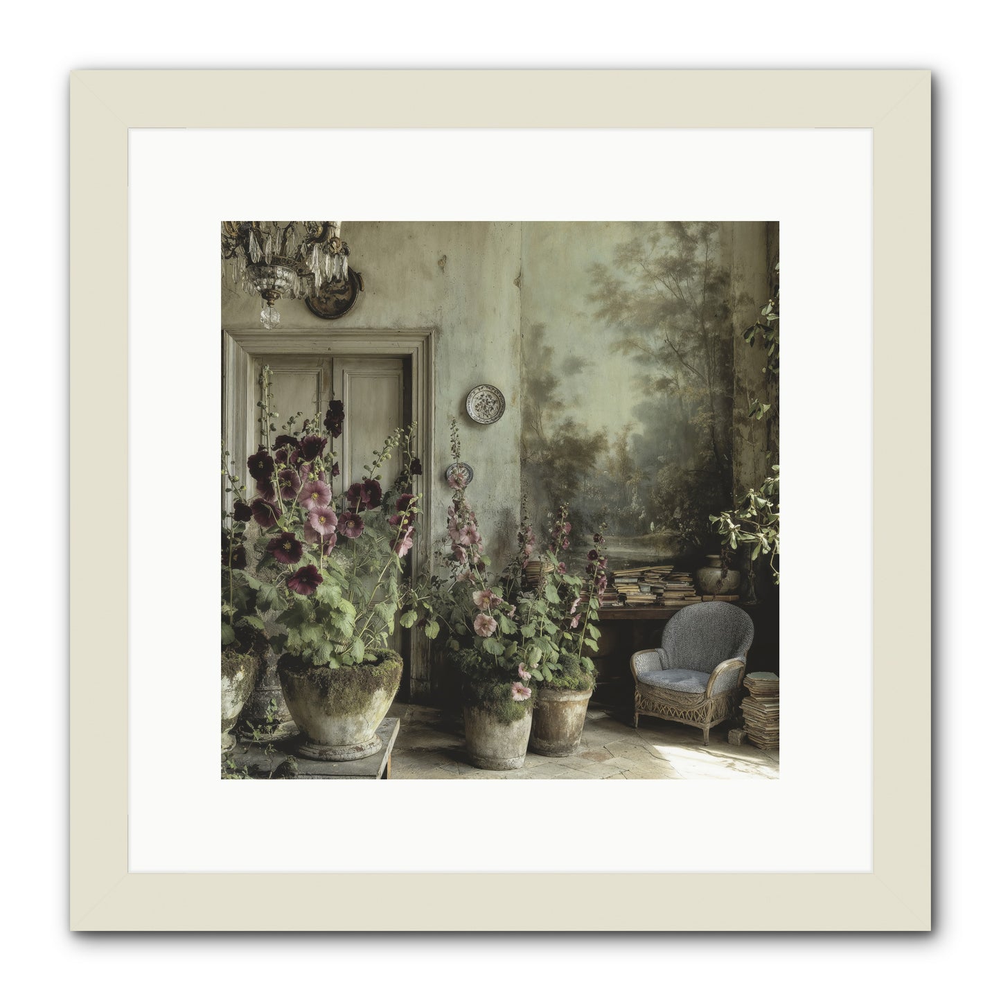 Sunlight Memory -- Framed Print - White 12x12