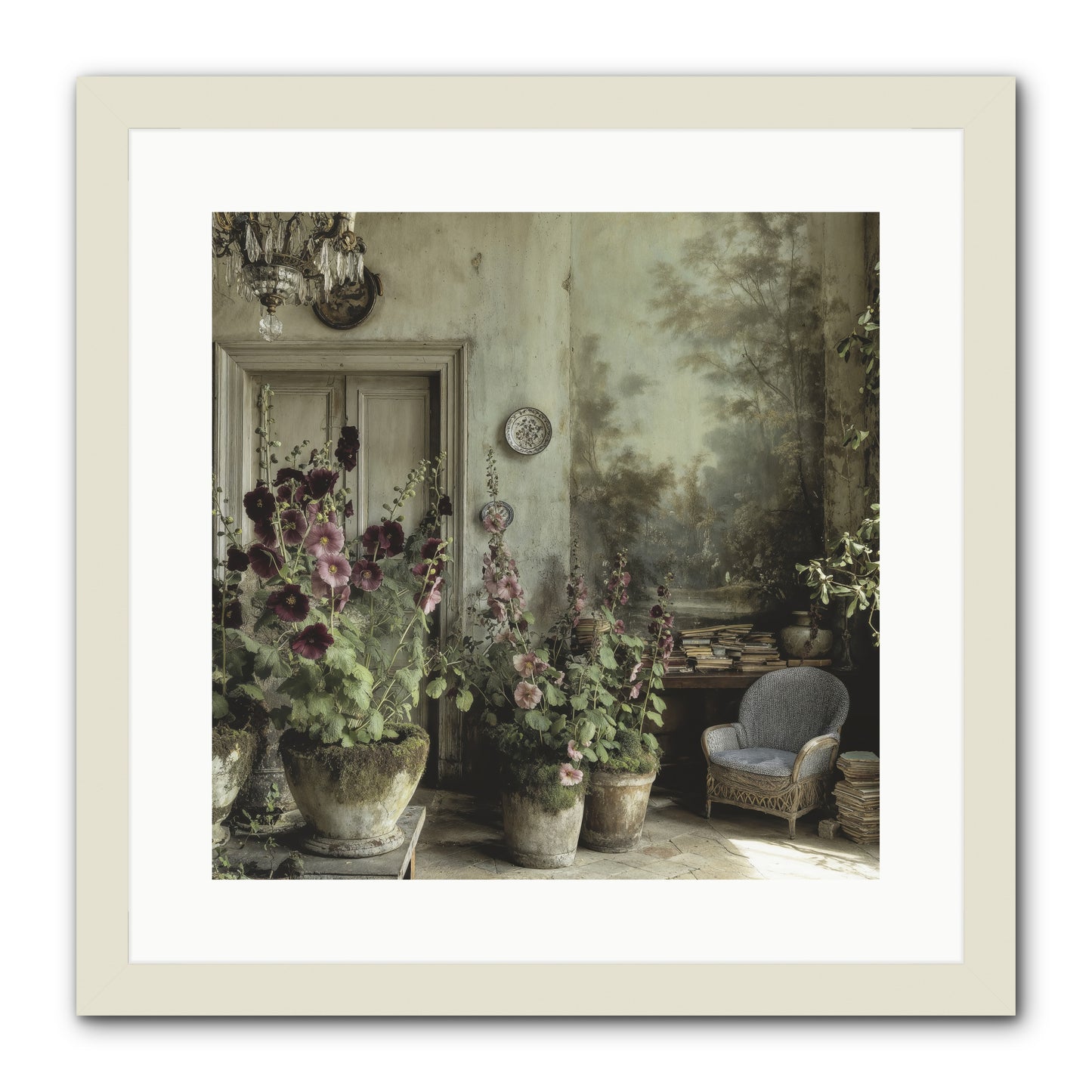 Sunlight Memory -- Framed Print - White 16x16
