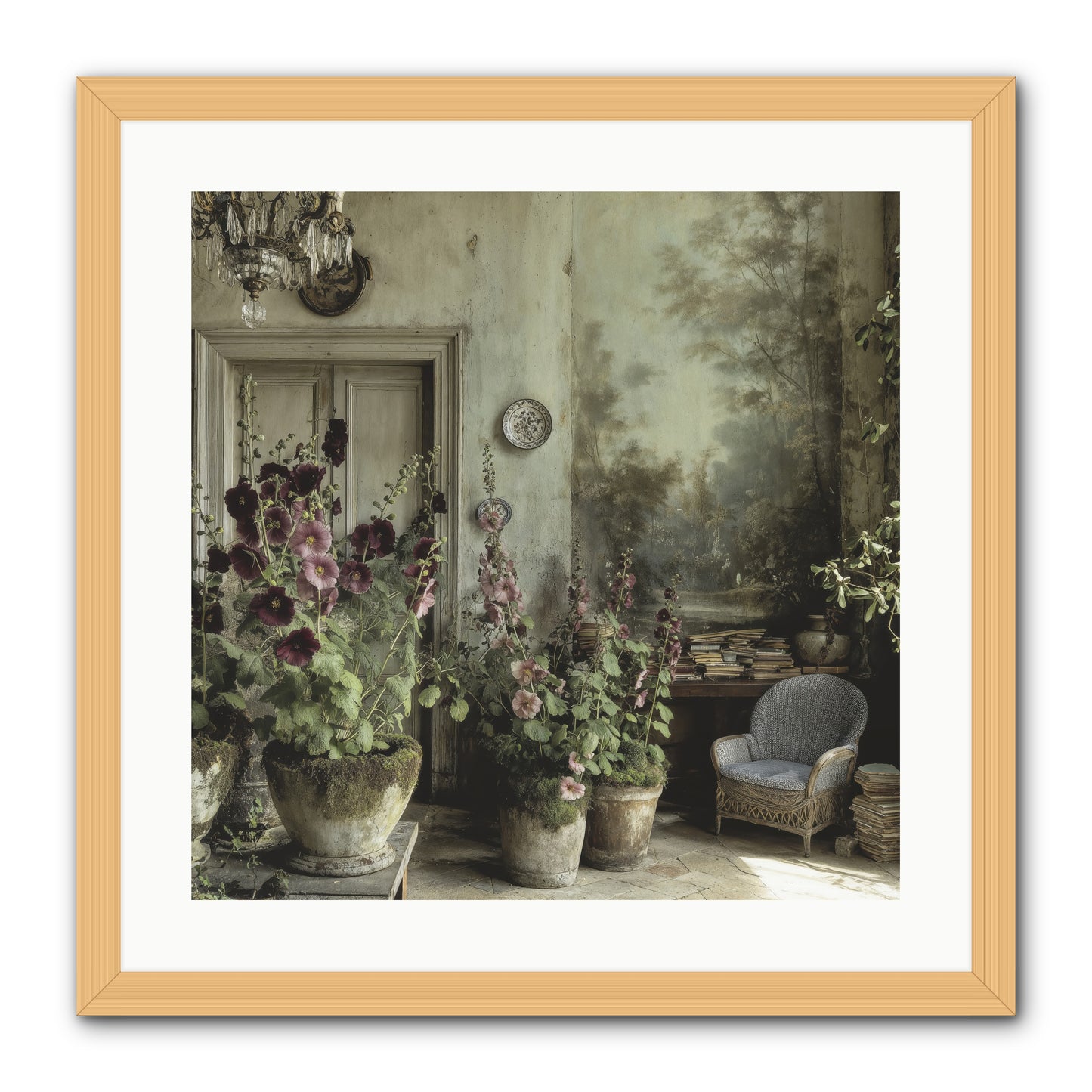 Sunlight Memory -- Framed Print - Natural 20x20