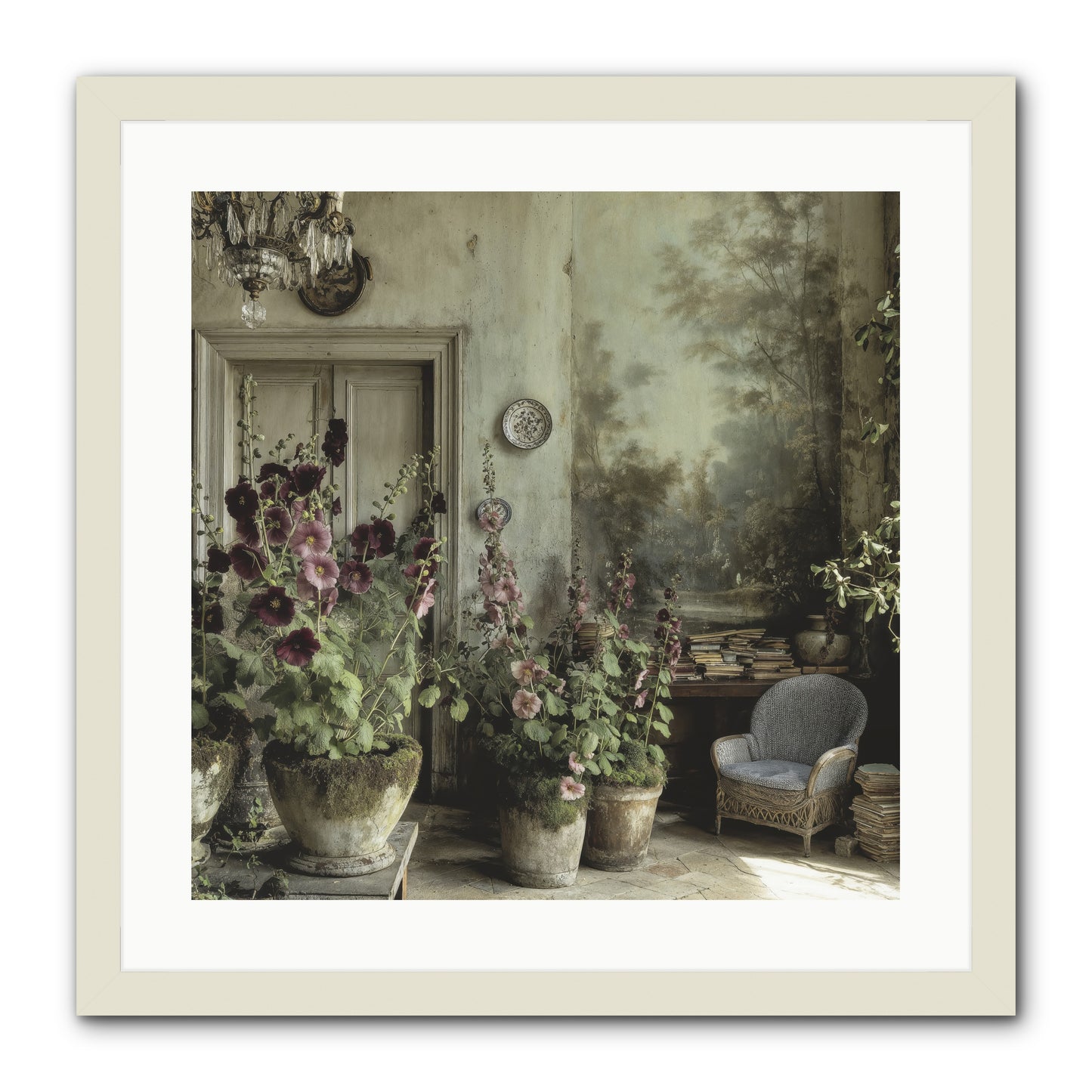 Sunlight Memory -- Framed Print - White 20x20