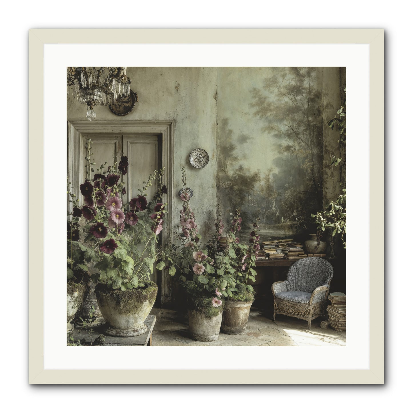 Sunlight Memory -- Framed Print - White 24x24