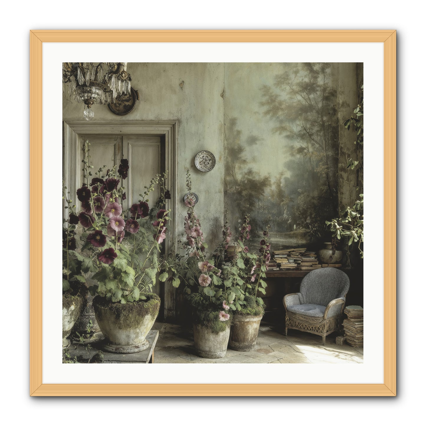 Sunlight Memory -- Framed Print - Natural 30x30