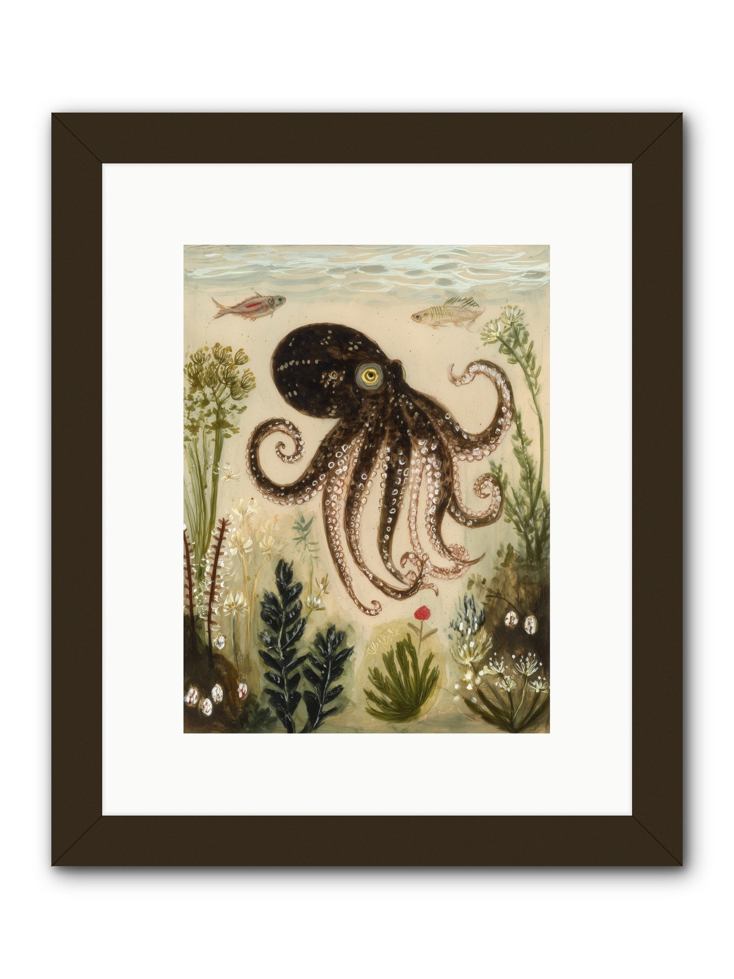 Sunlit Path -- Framed Print - Black 9x12