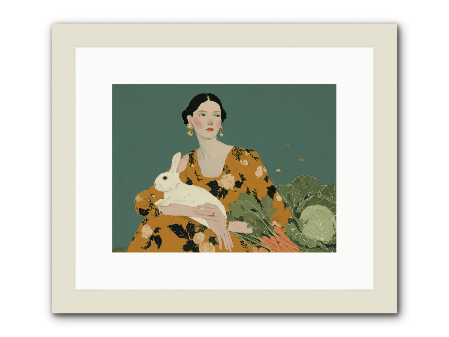 Sunlit Pause -- Framed Print - White 12x9