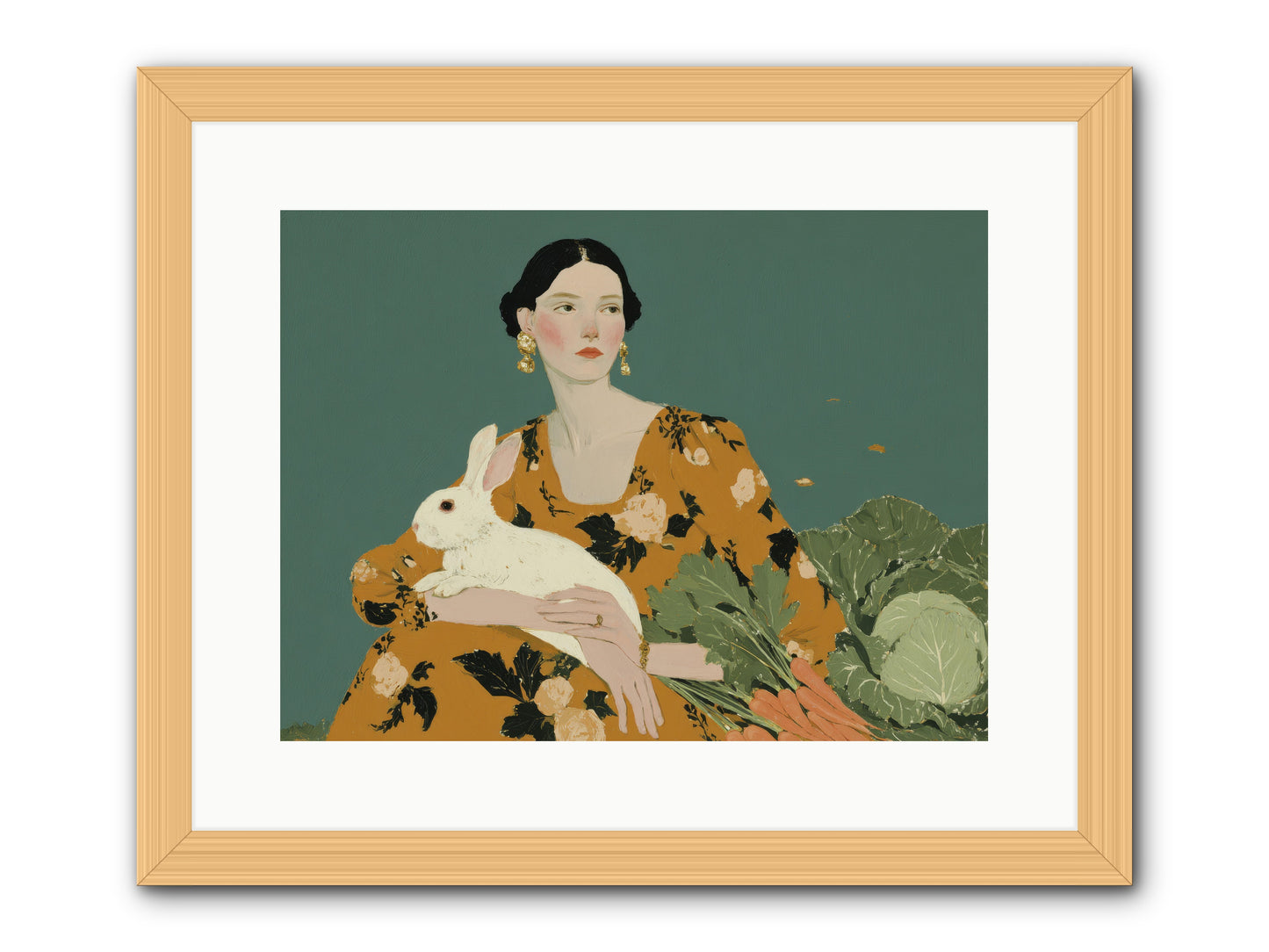 Sunlit Pause -- Framed Print - Natural 16x12