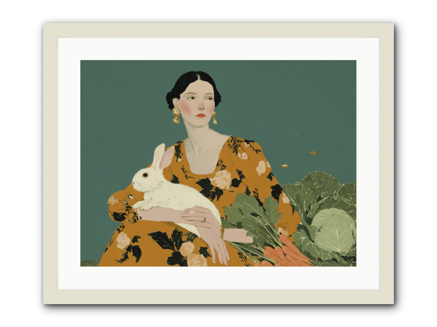 Sunlit Pause -- Framed Print - White 24x18