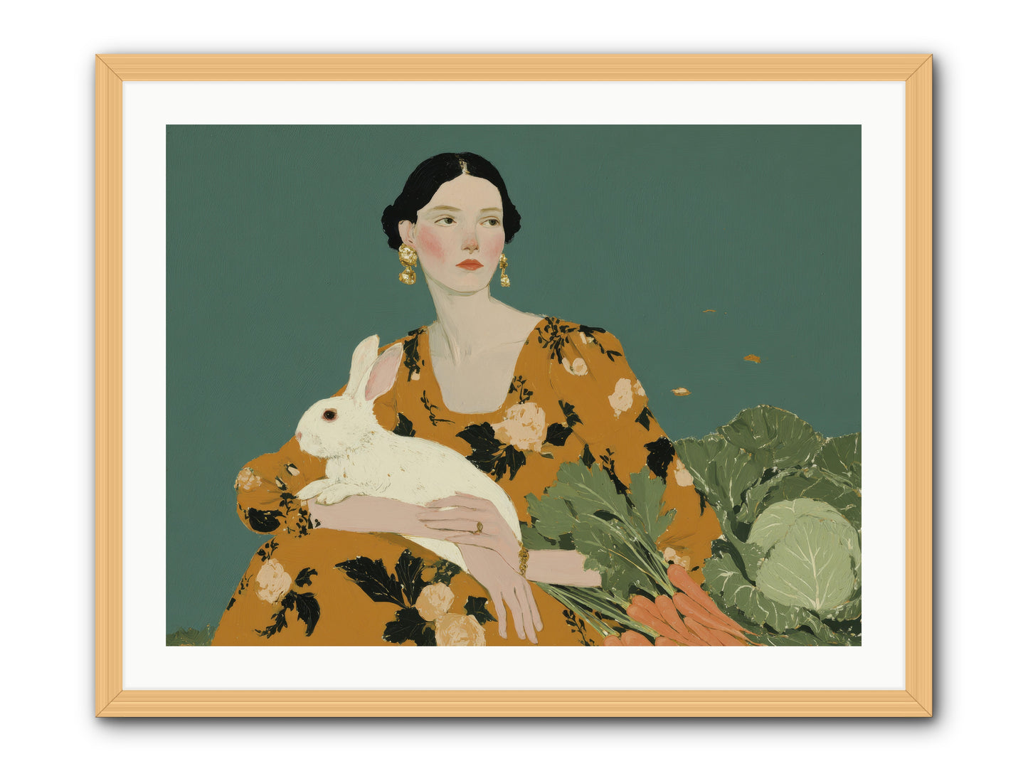 Sunlit Pause -- Framed Print - Natural 32x24