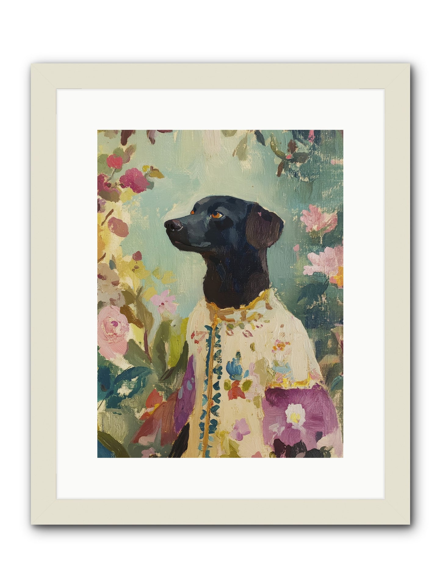 Sunny Mae -- Framed Print - White 12x16