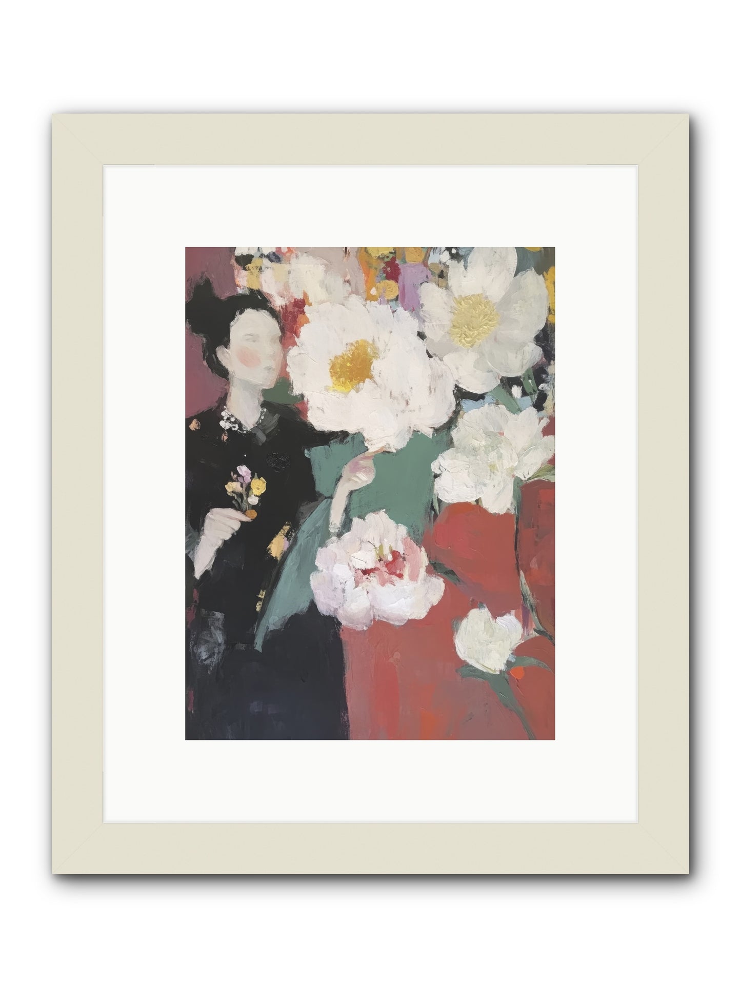 Sunrise Stroll -- Framed Print - White 9x12
