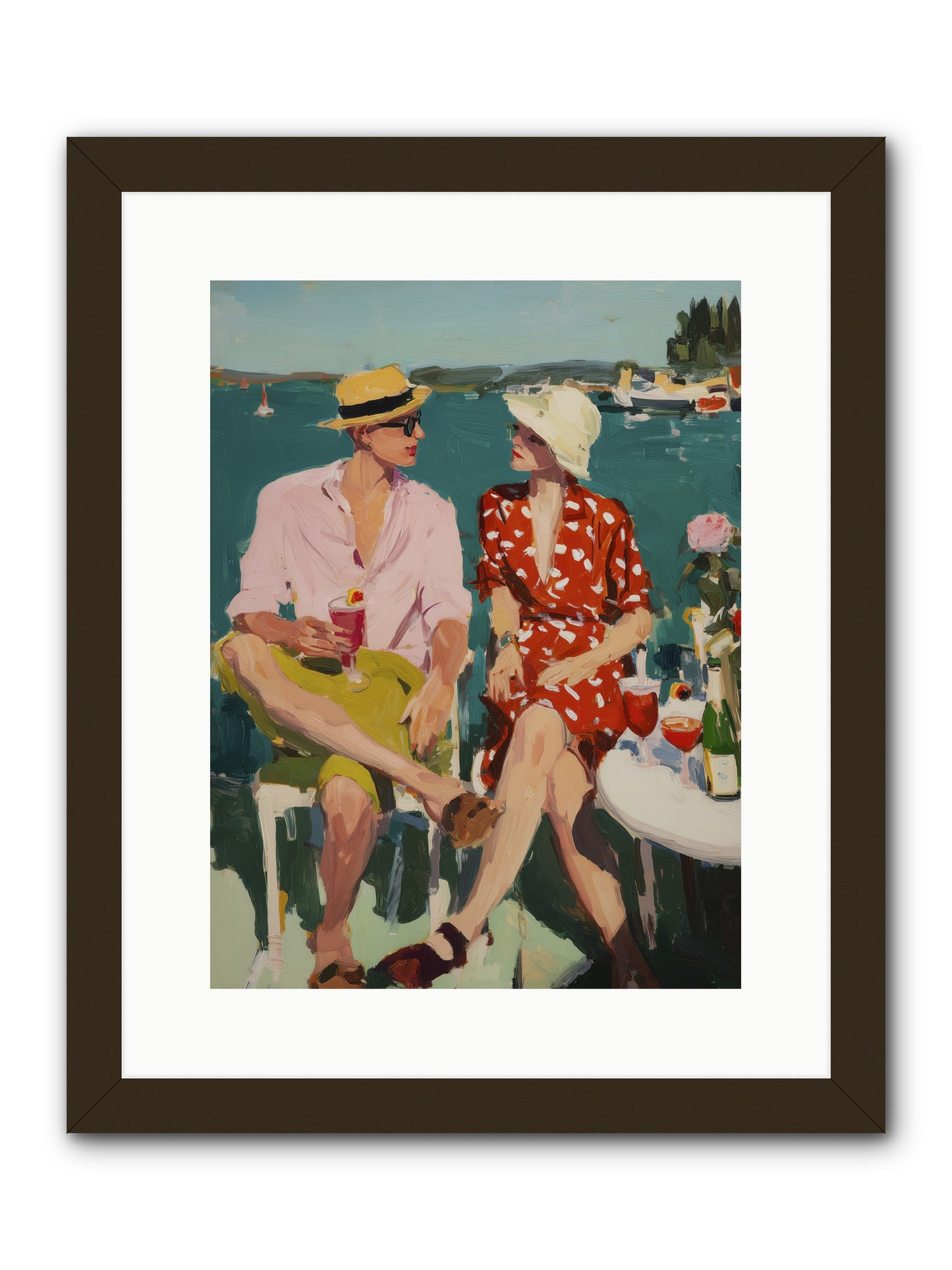 Sunset Cheers -- Framed Print - Black 12x16