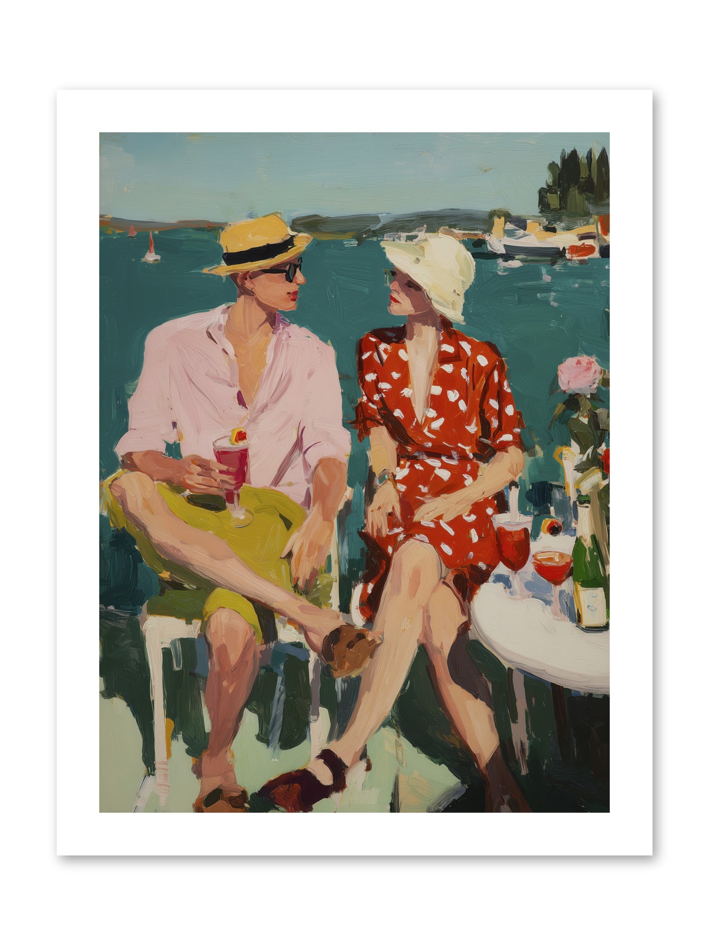 Sunset Cheers -- Loose Canvas Print 12x16