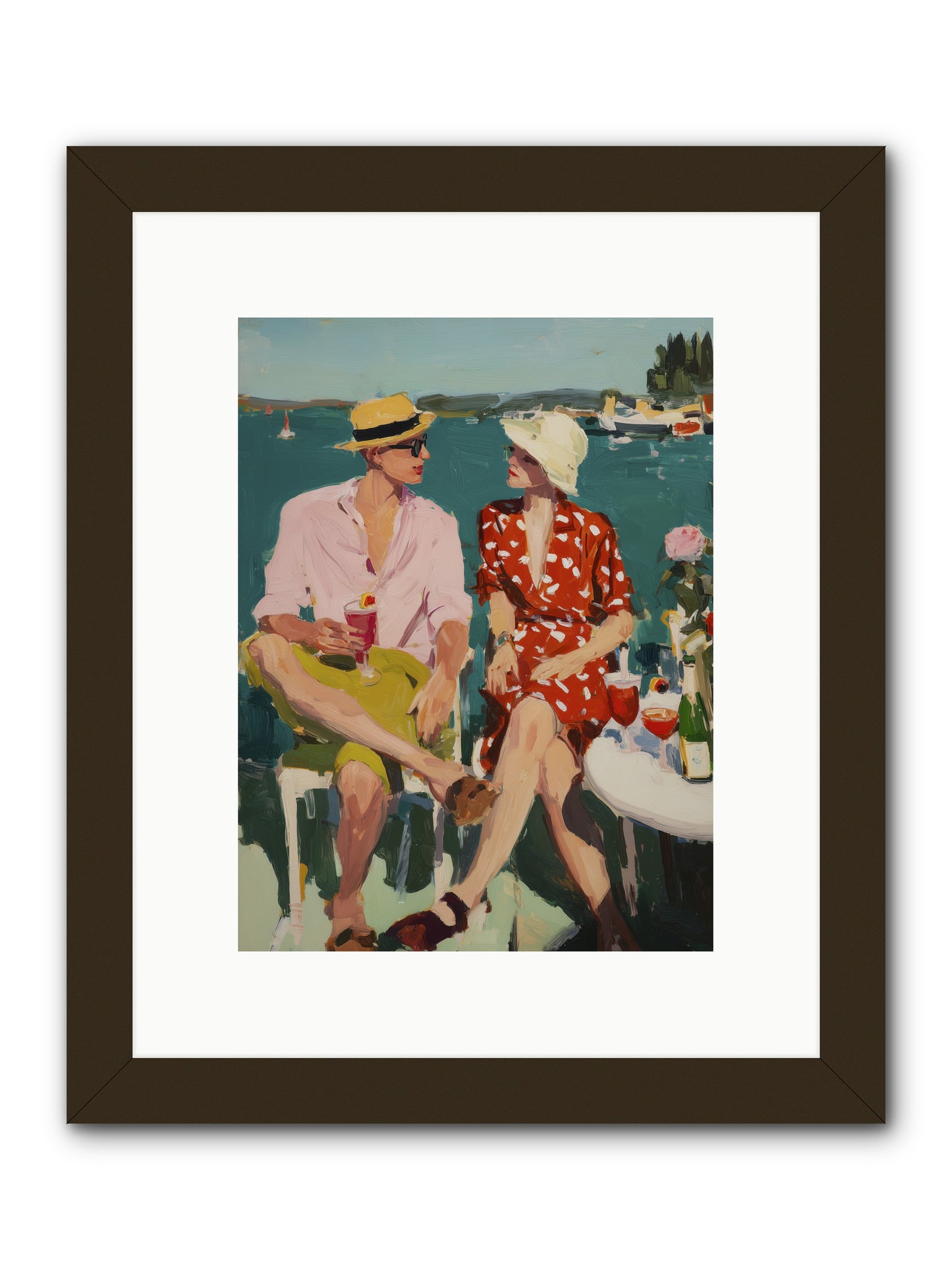 Sunset Cheers -- Framed Print - Black 9x12