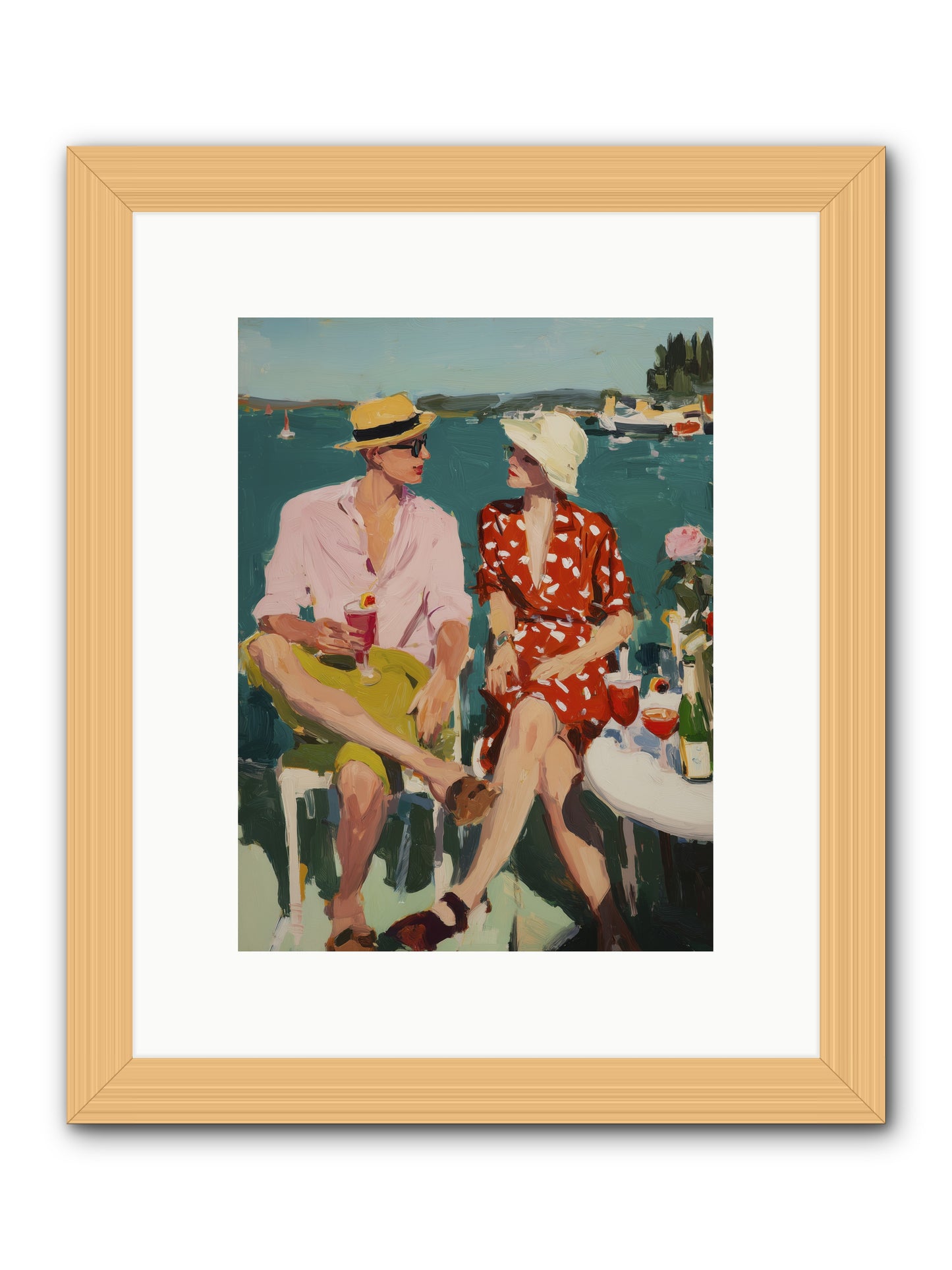 Sunset Cheers -- Framed Print - Natural 9x12