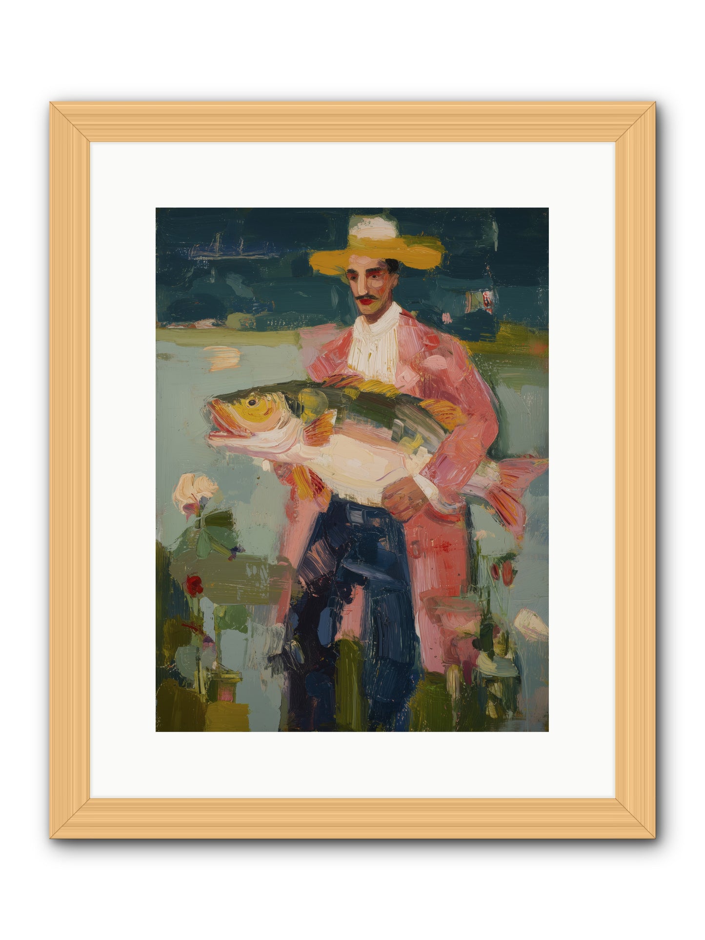 Sunset Feast -- Framed Print - Natural 12x16