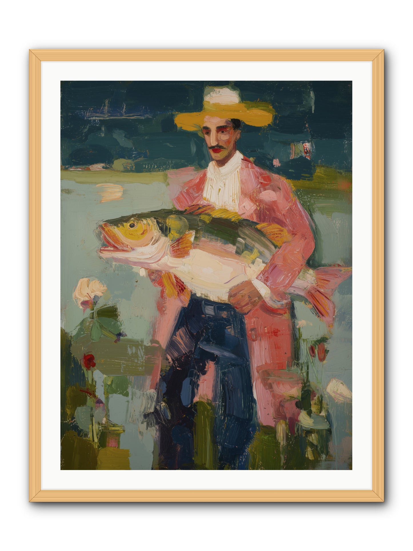 Sunset Feast -- Framed Print - Natural 30x40