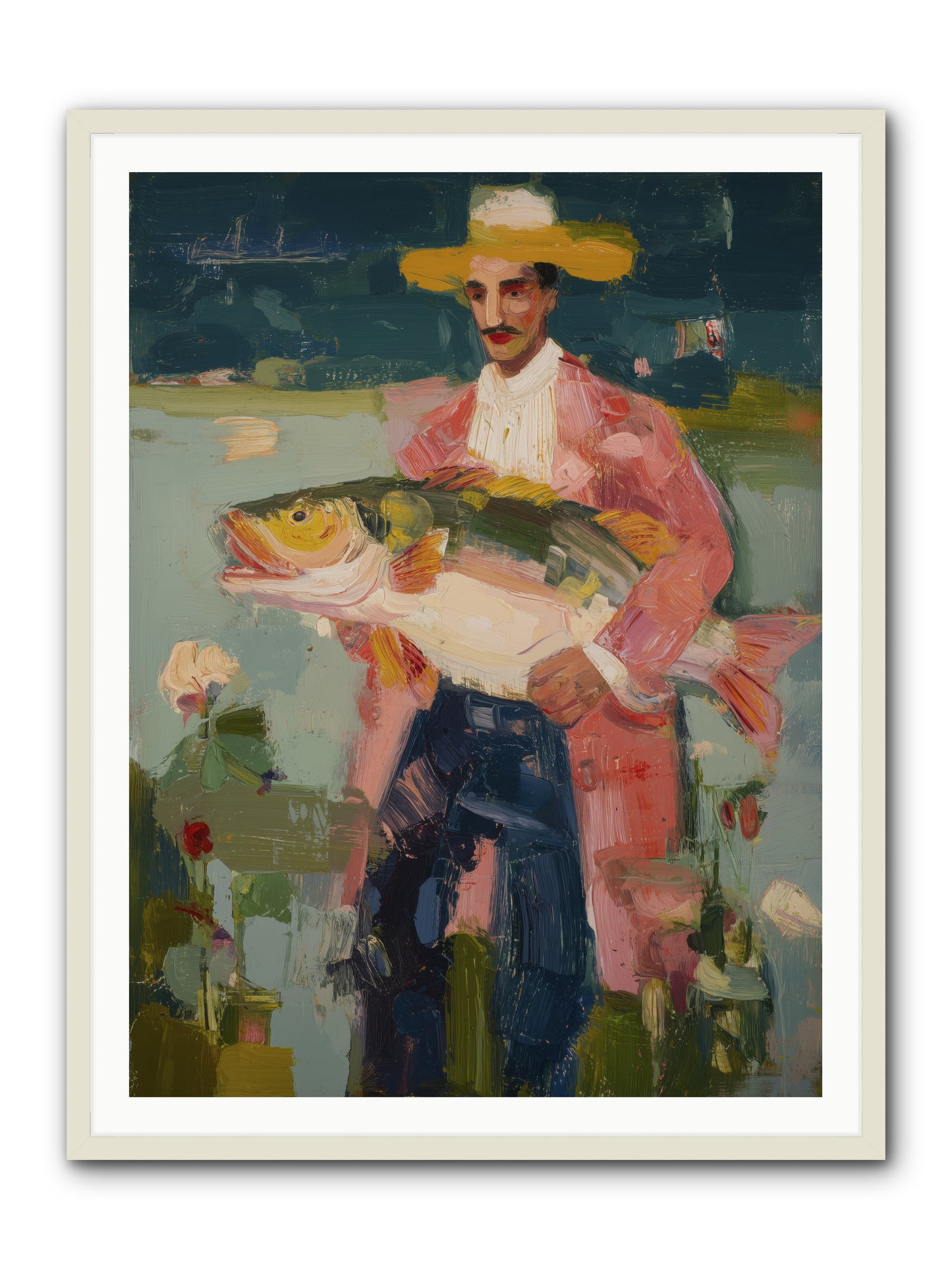 Sunset Feast -- Framed Print - White 36x48