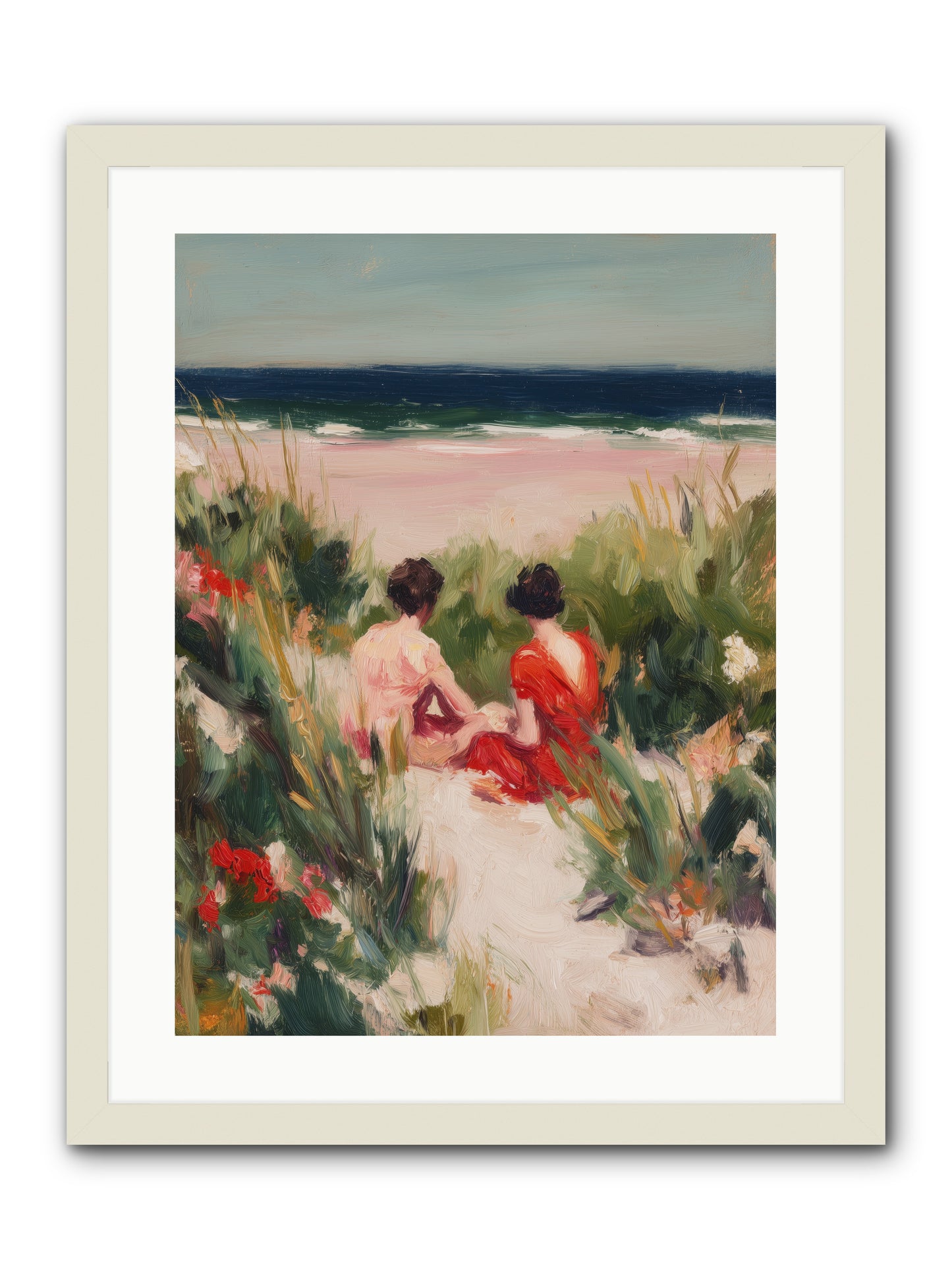 Sunset Reflection  -- Framed Print - White 18x24