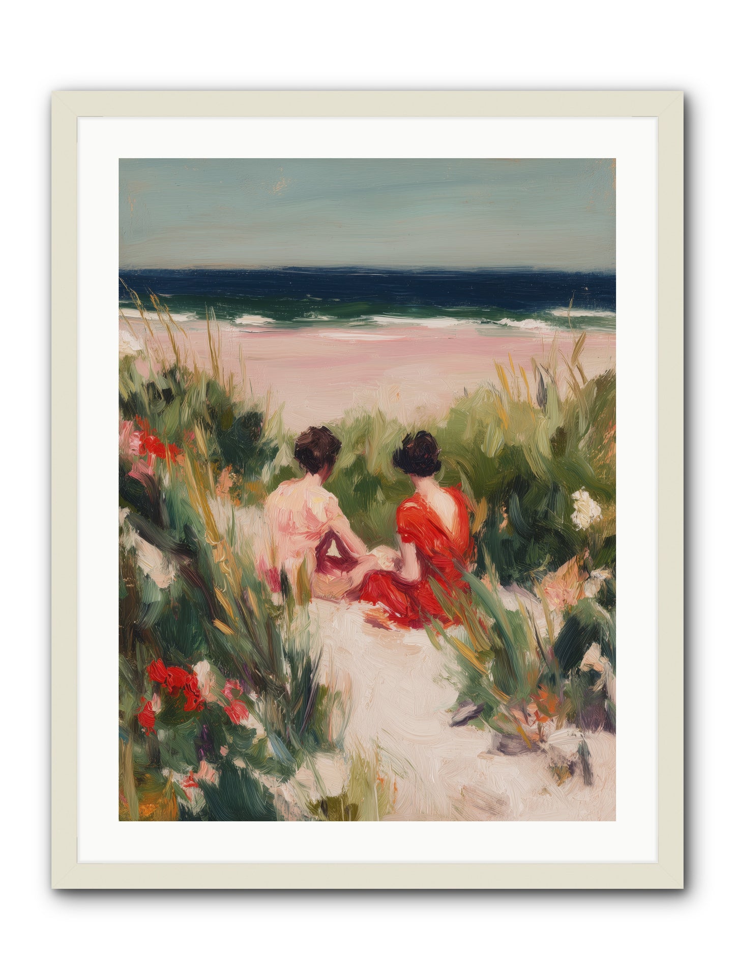 Sunset Reflection  -- Framed Print - White 24x32