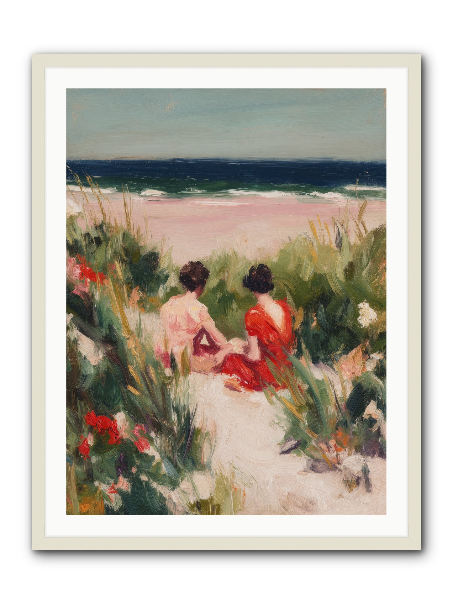 Sunset Reflection  -- Framed Print - White 30x40