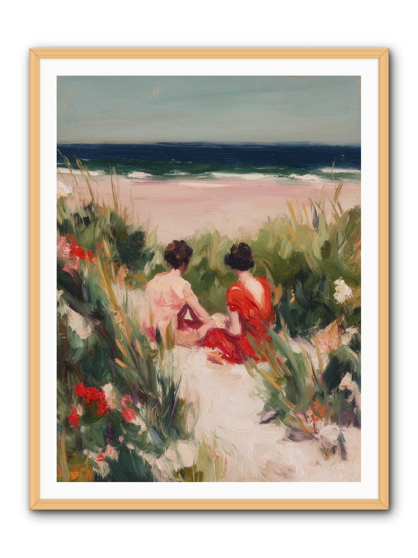 Sunset Reflection  -- Framed Print - Natural 36x48