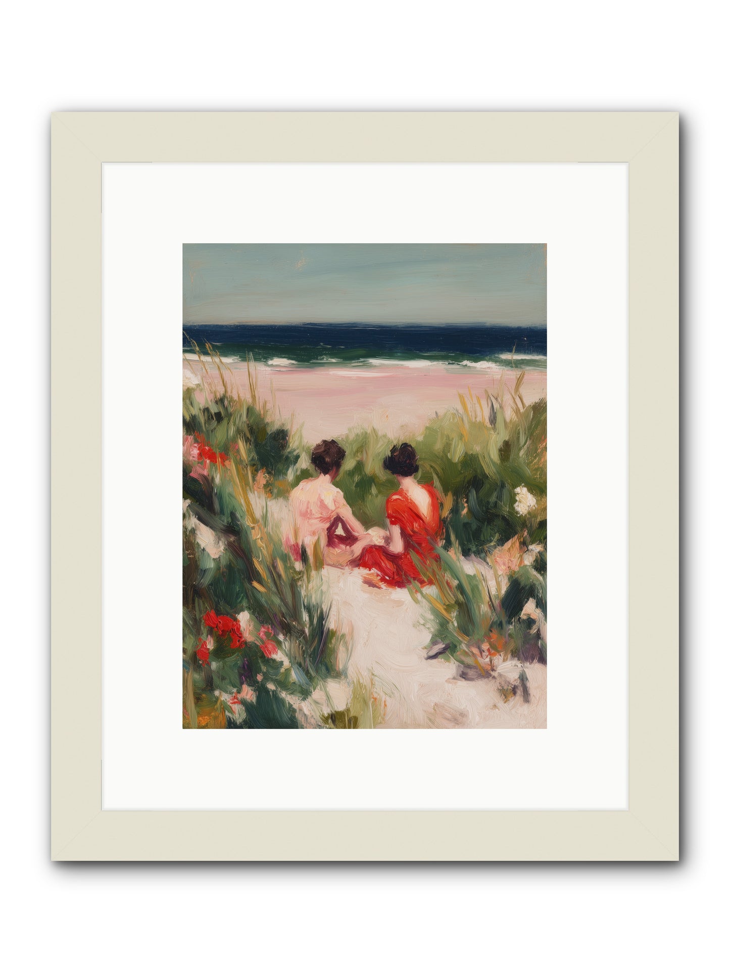 Sunset Reflection  -- Framed Print - White 9x12