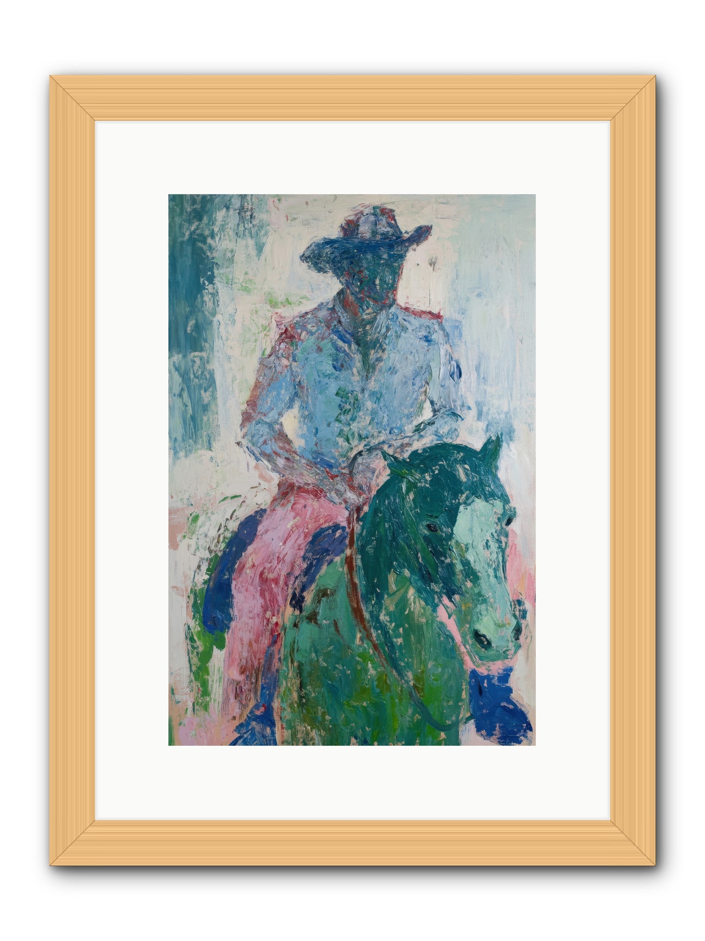 Sunset Solitude -- Framed Print - Natural 10x15