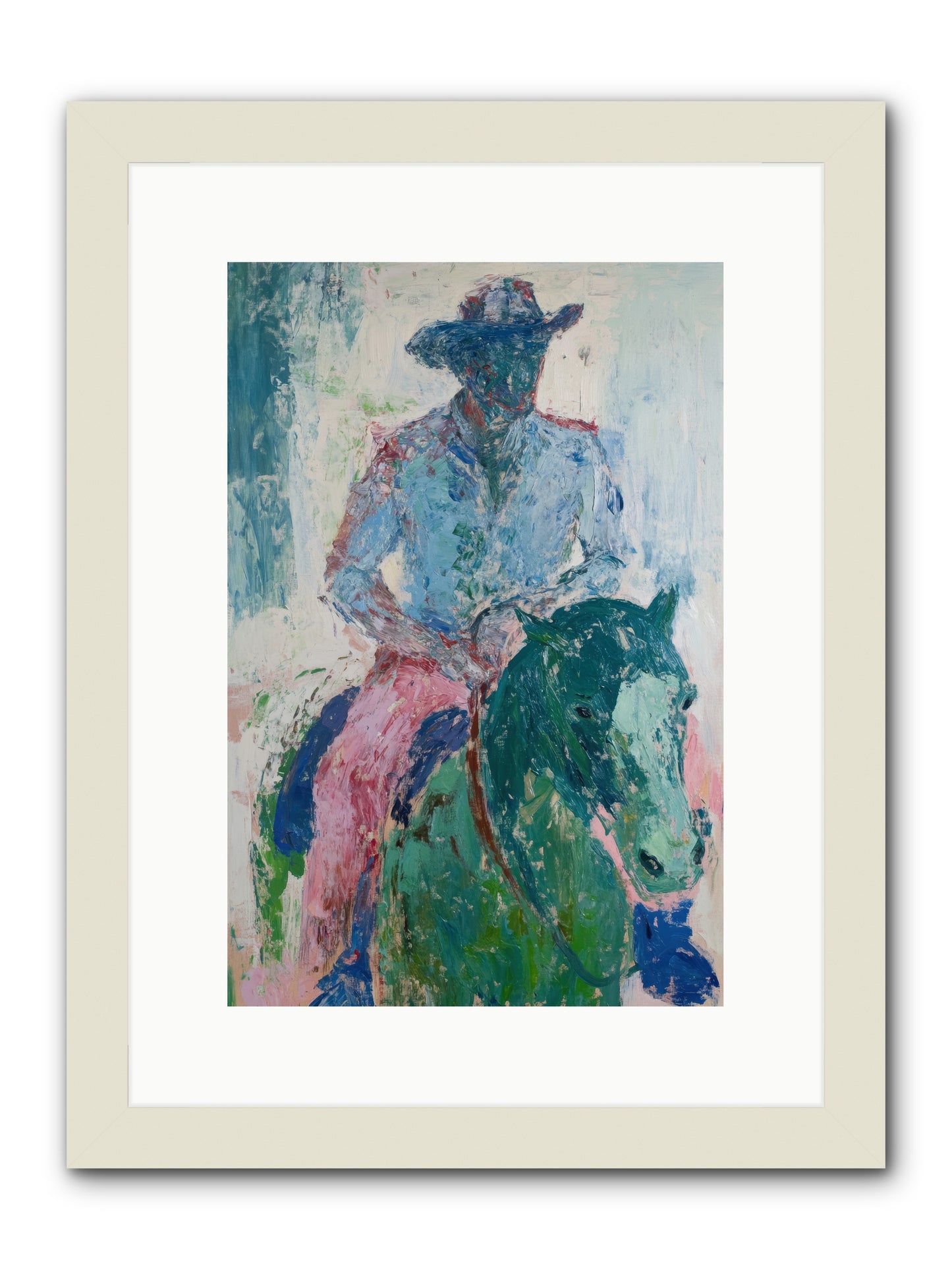Sunset Solitude -- Framed Print - White 10x15
