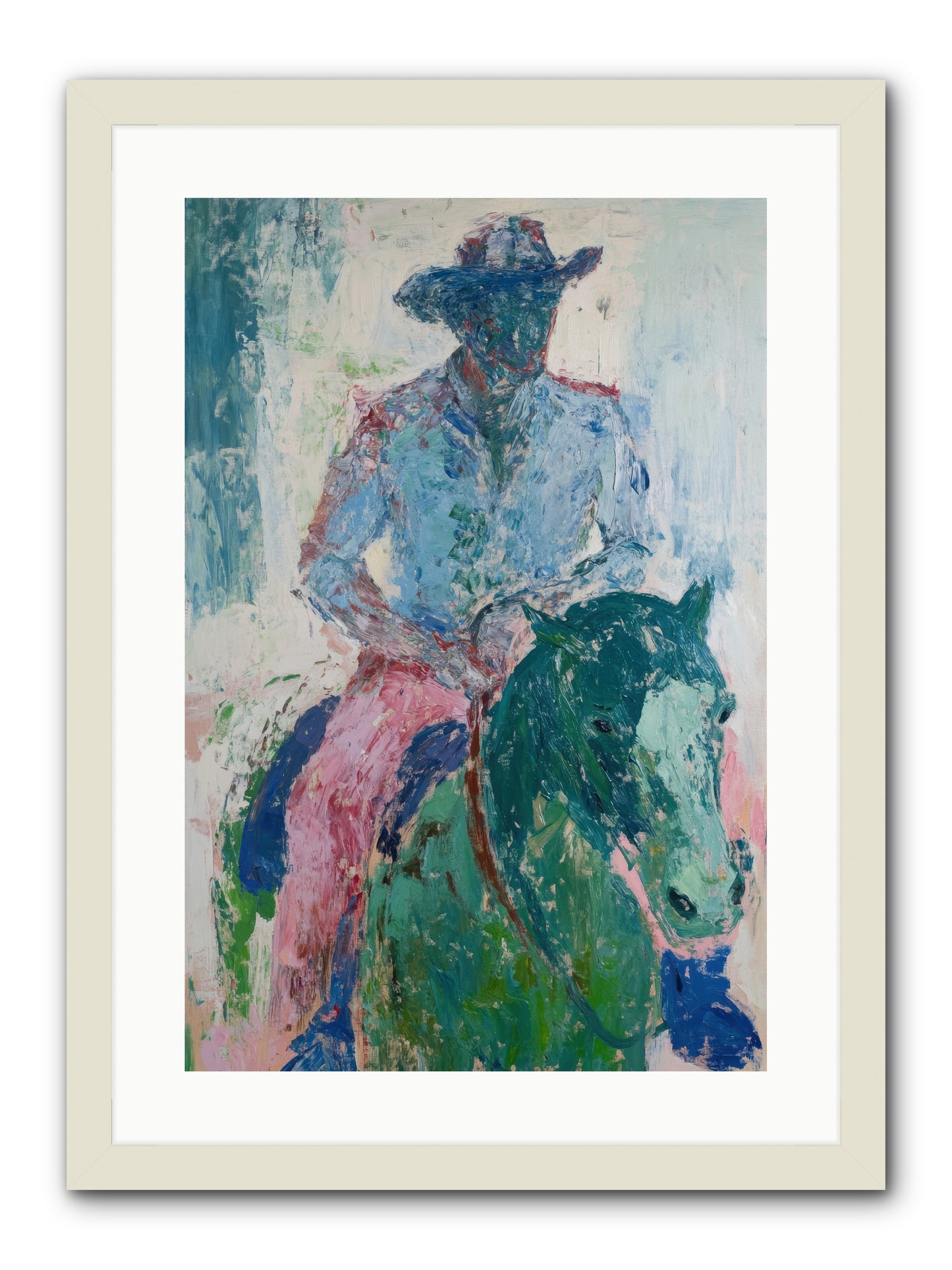 Sunset Solitude -- Framed Print - White 16x24