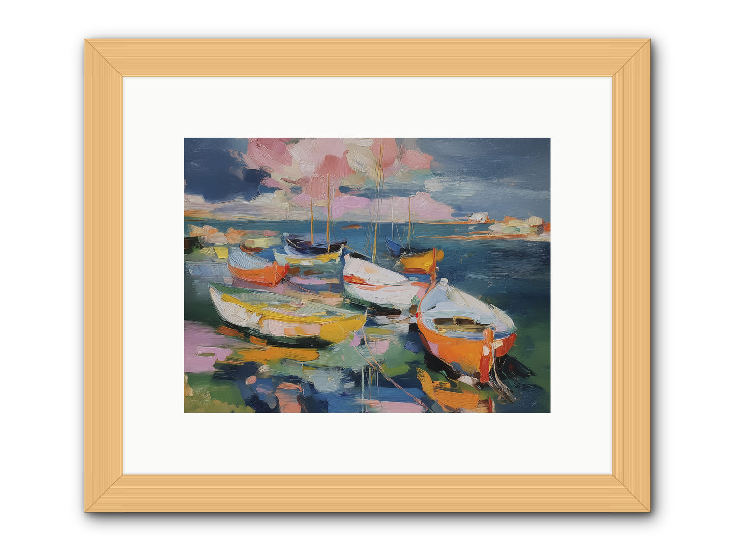 Sunset Symphony -- Framed Print - Natural 12x9