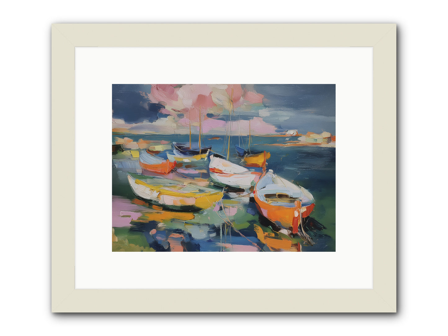Sunset Symphony -- Framed Print - White 12x9