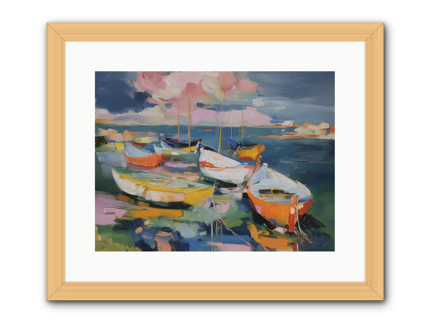 Sunset Symphony -- Framed Print - Natural 16x12