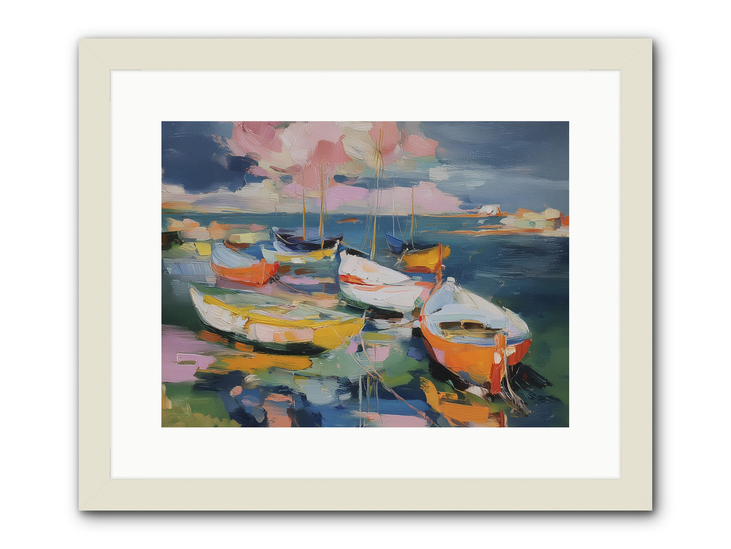 Sunset Symphony -- Framed Print - White 16x12
